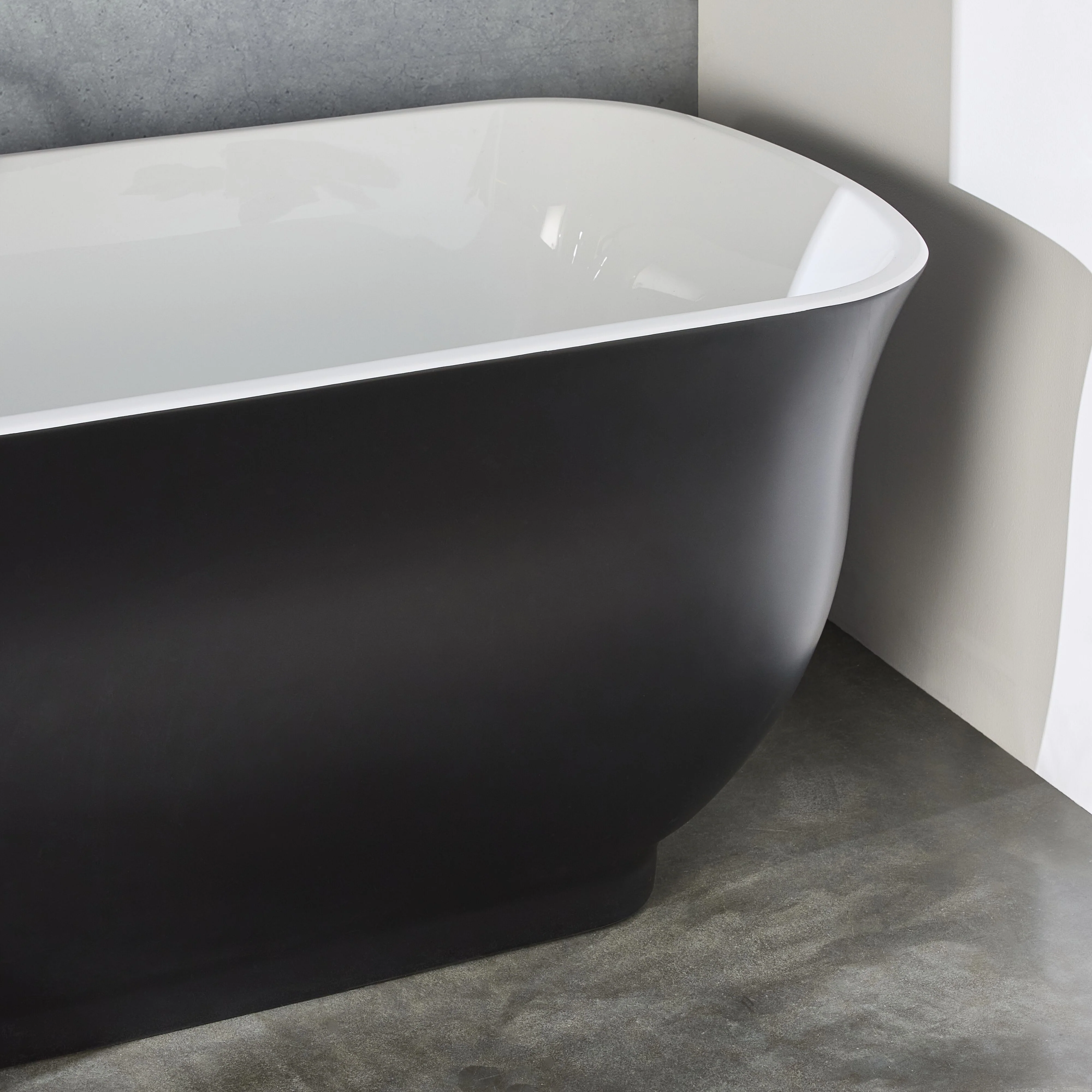 Messina Bath 1700mm Matte Black - Image 10