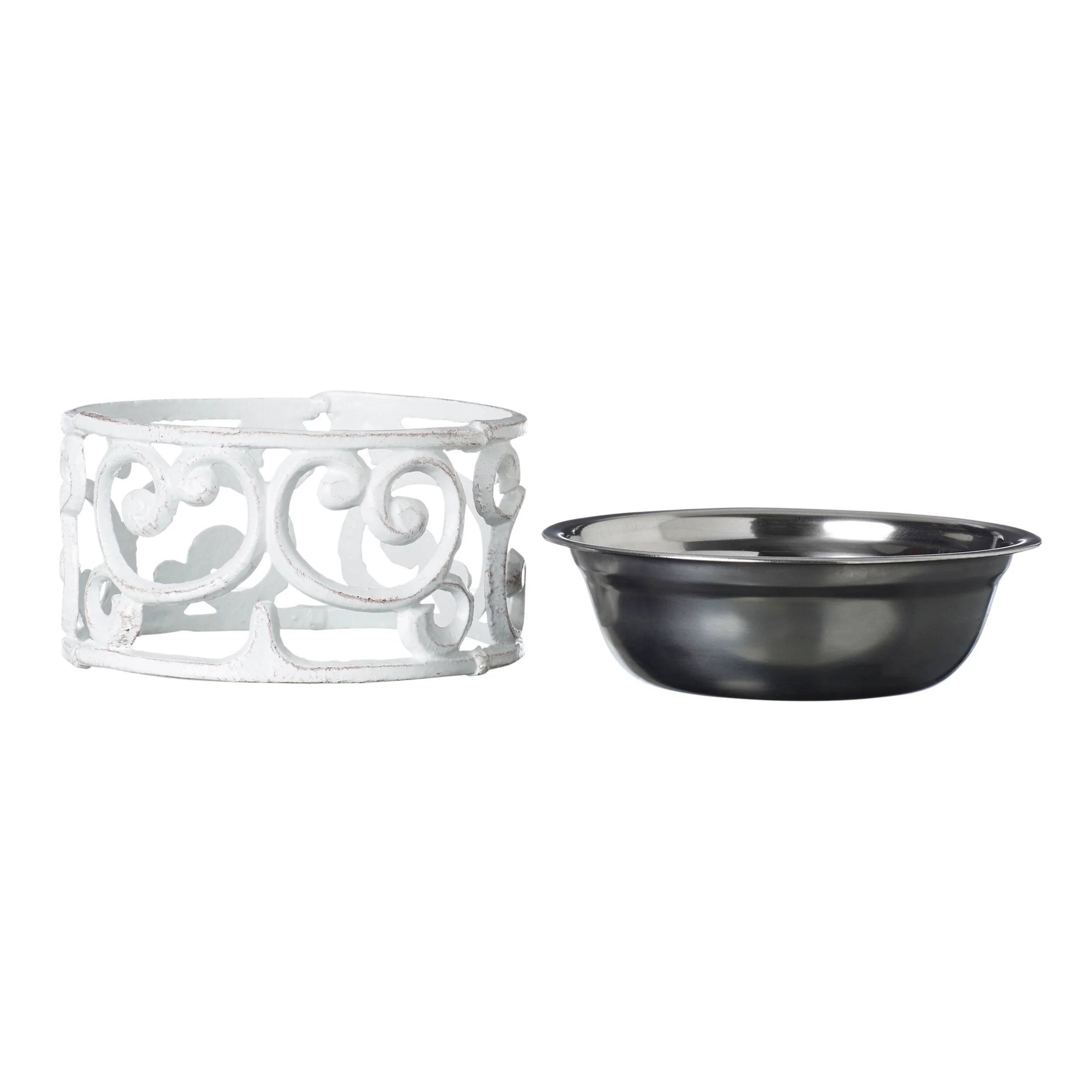 Metal Swirl Pet Bowl 17x17x9.5cm - Image 3
