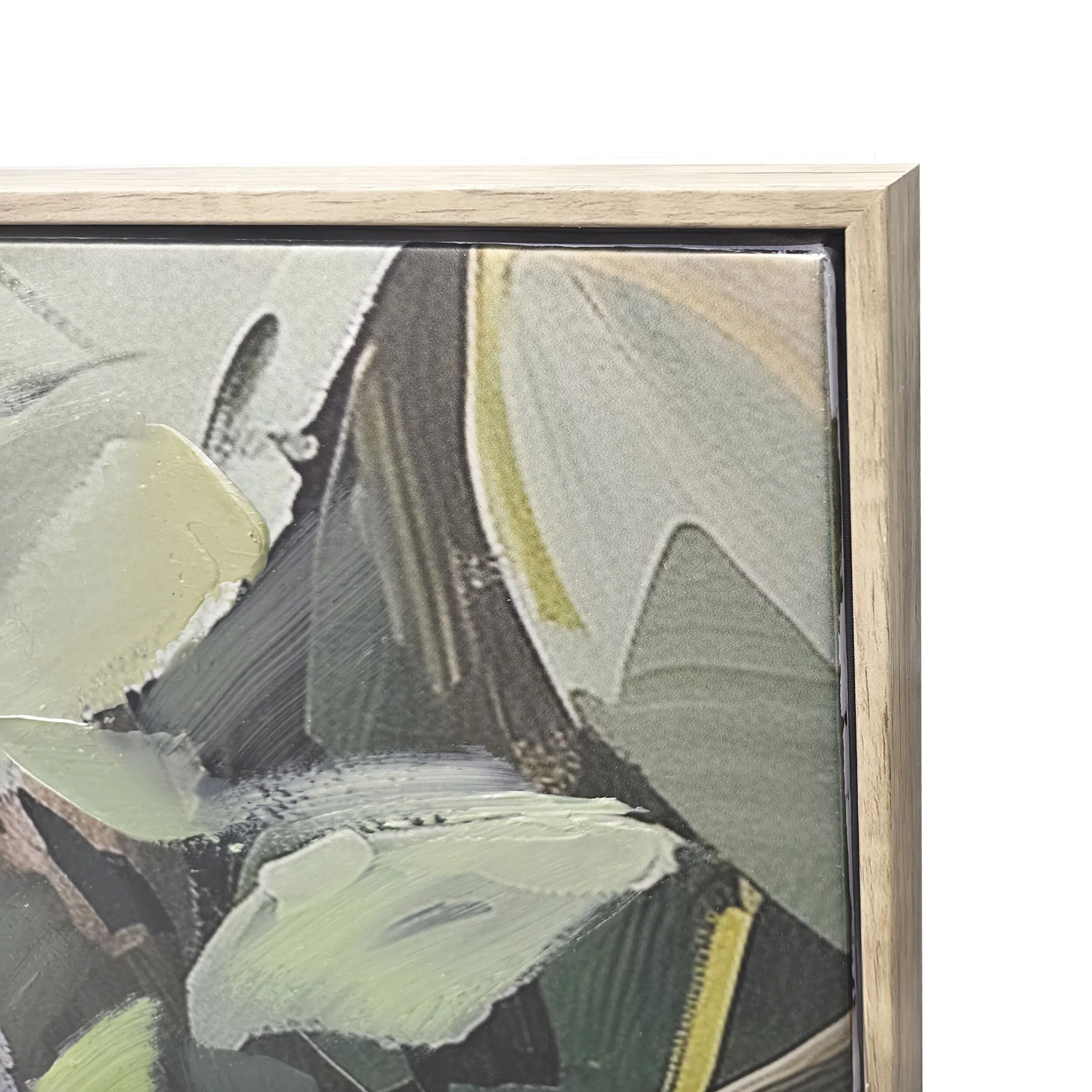 Metallic Peonies Framed Textured Print 150x100cm - Image 3