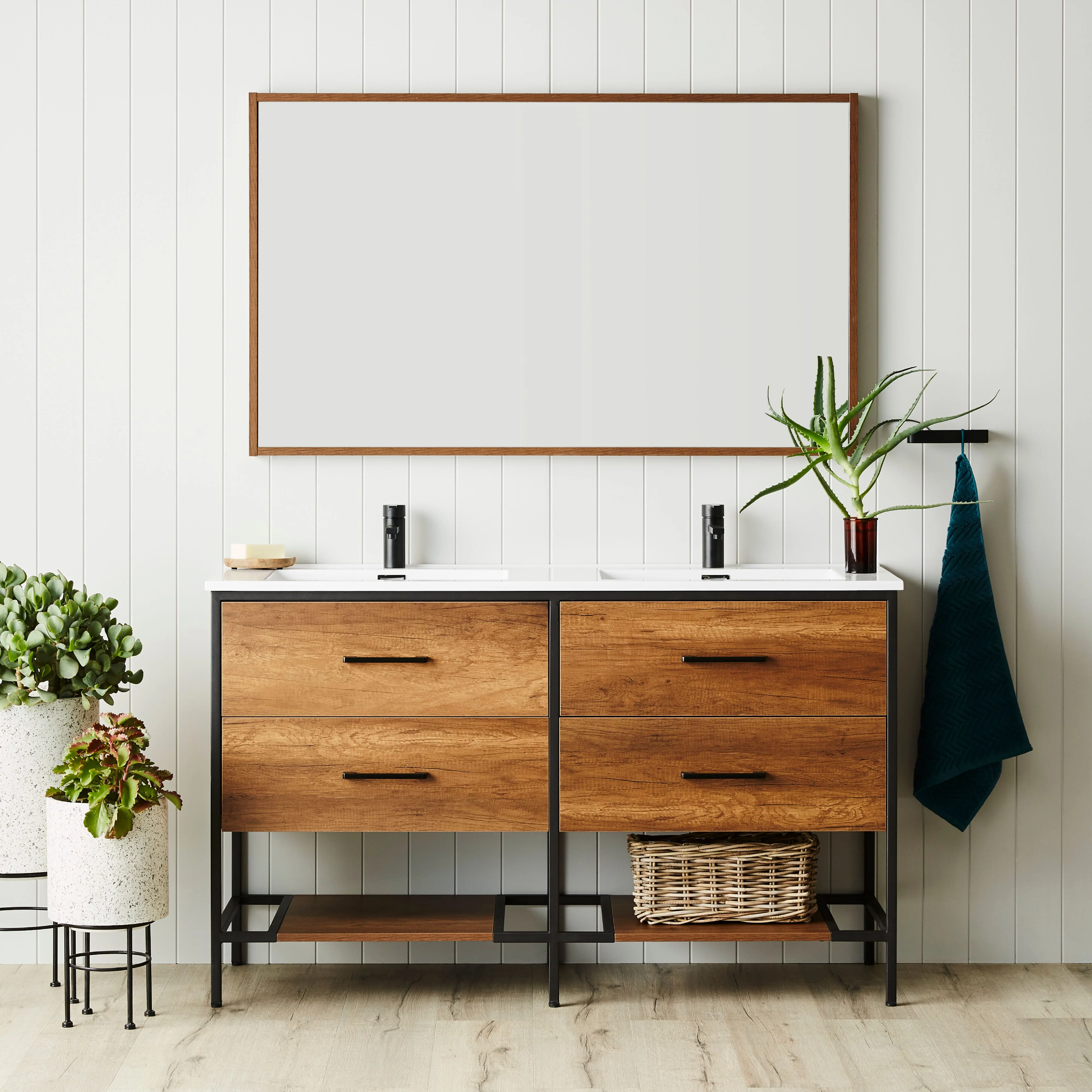 Milford Vanity Mirror Dark Oak 130cm - Image 4