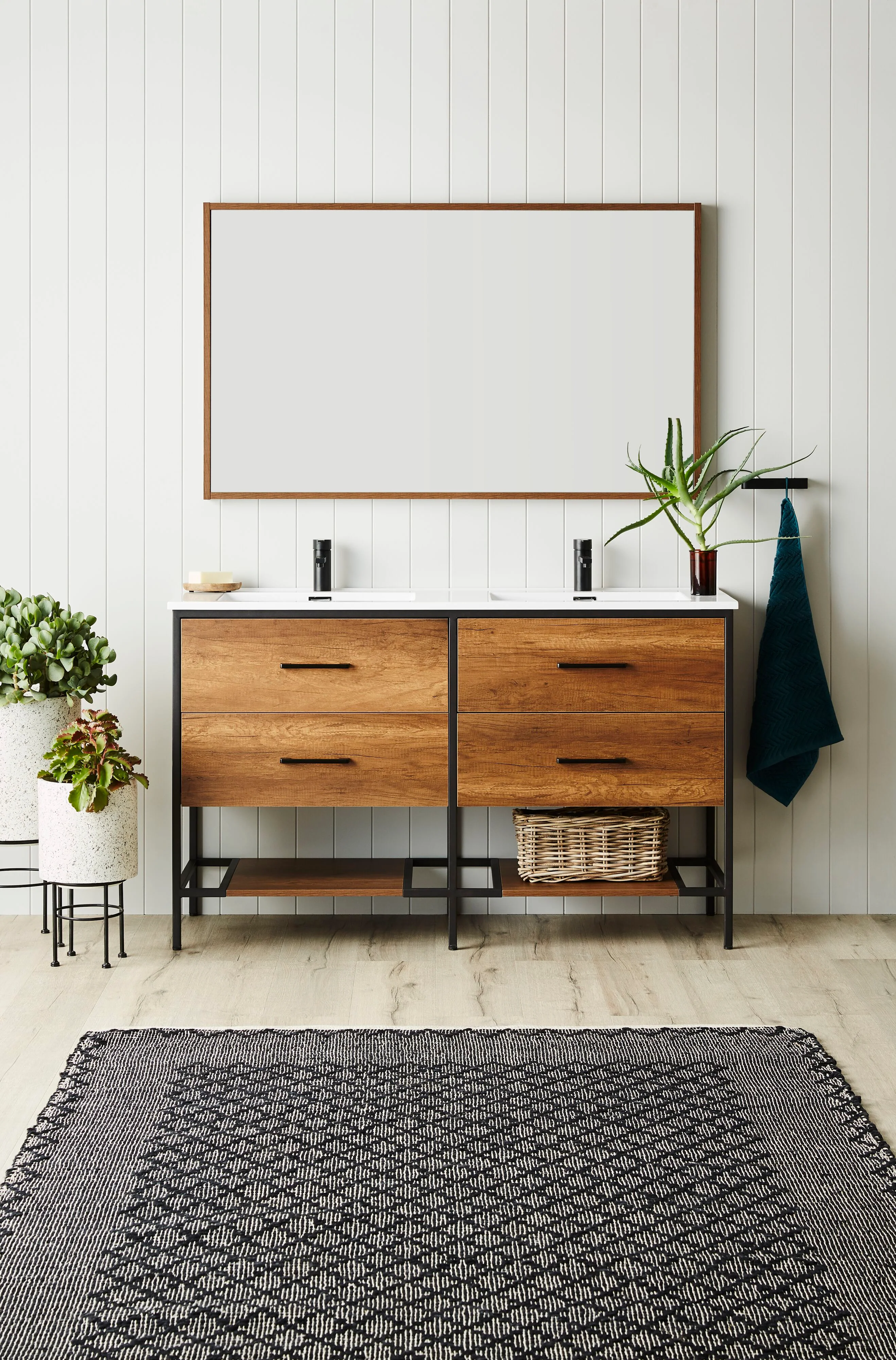 Milford Vanity Mirror Dark Oak 130cm - Image 6