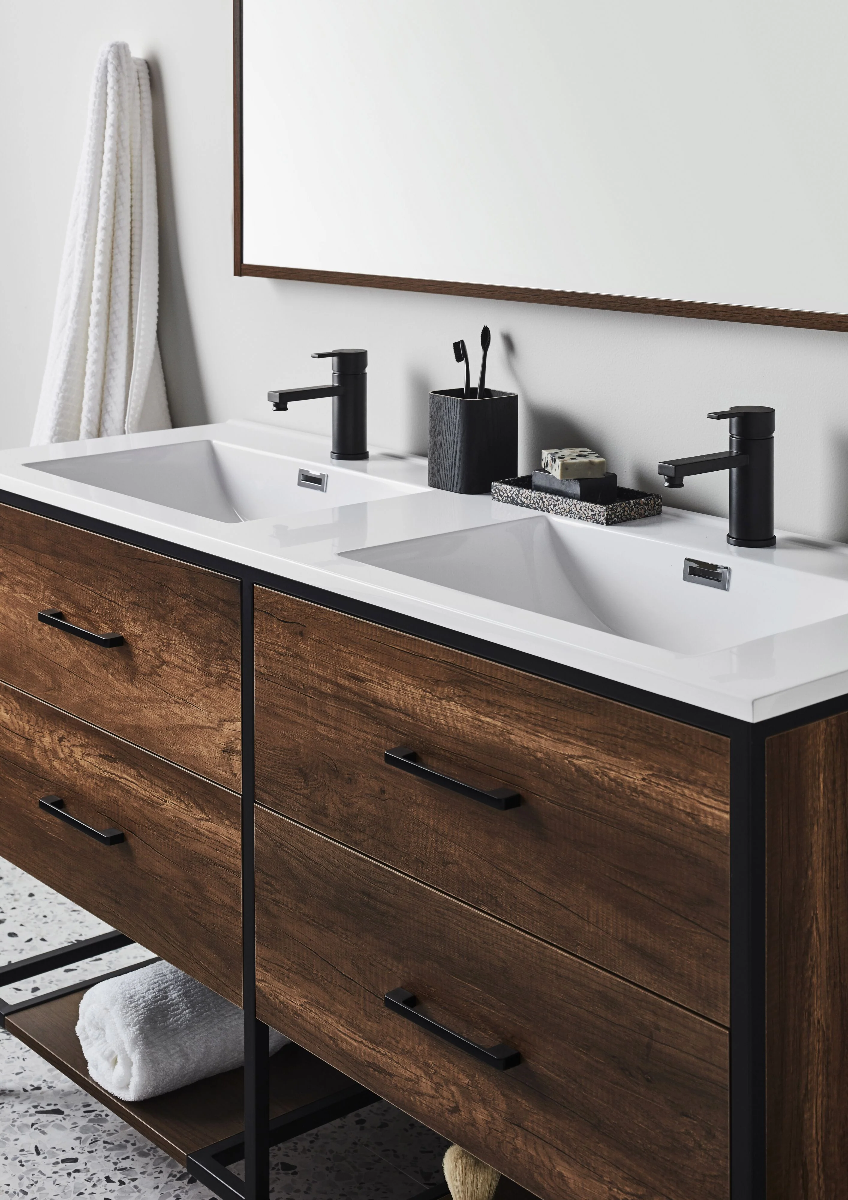Milford Vanity Mirror Dark Oak 130cm - Image 7