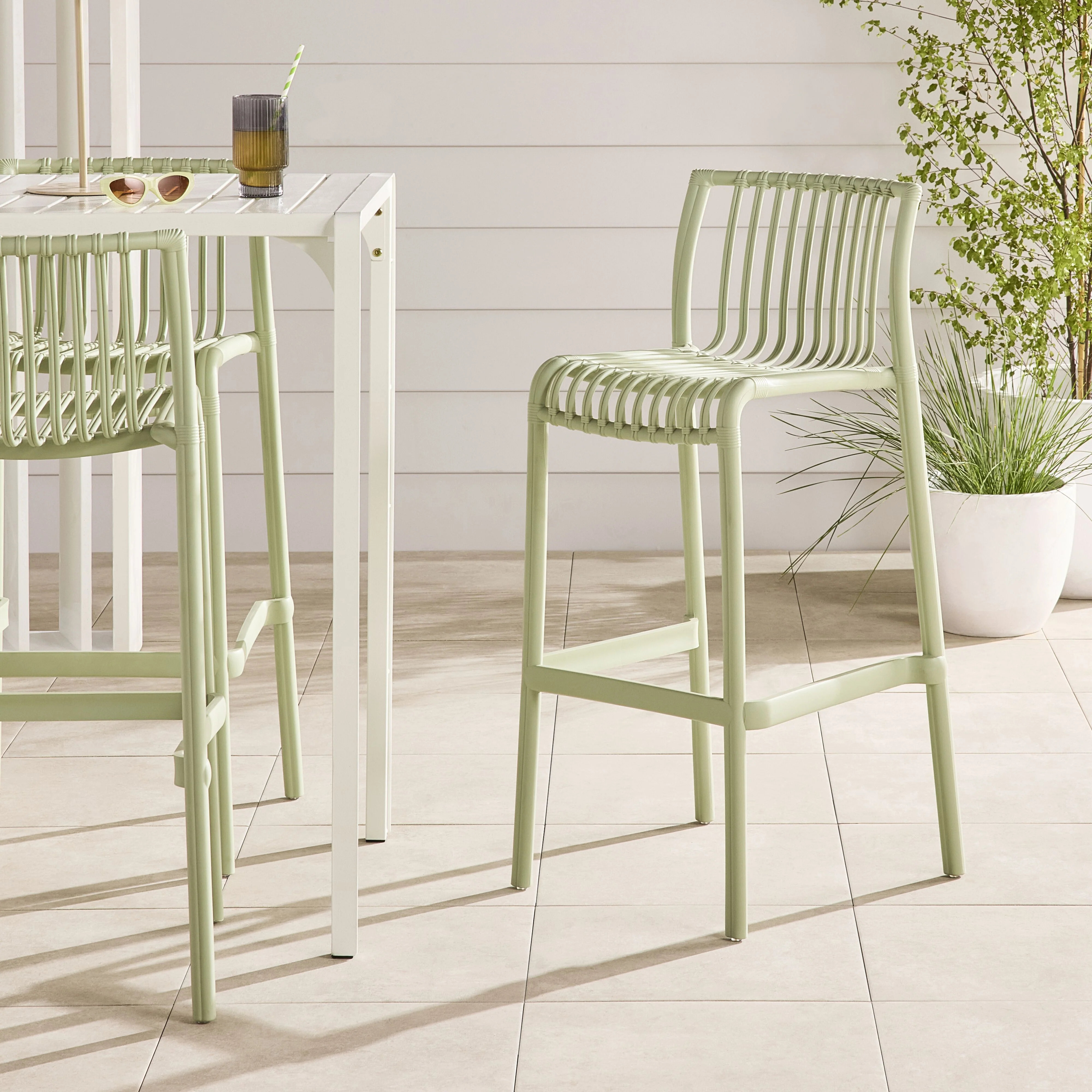 Milla Bar Stool Eucalypt Green - Image 8
