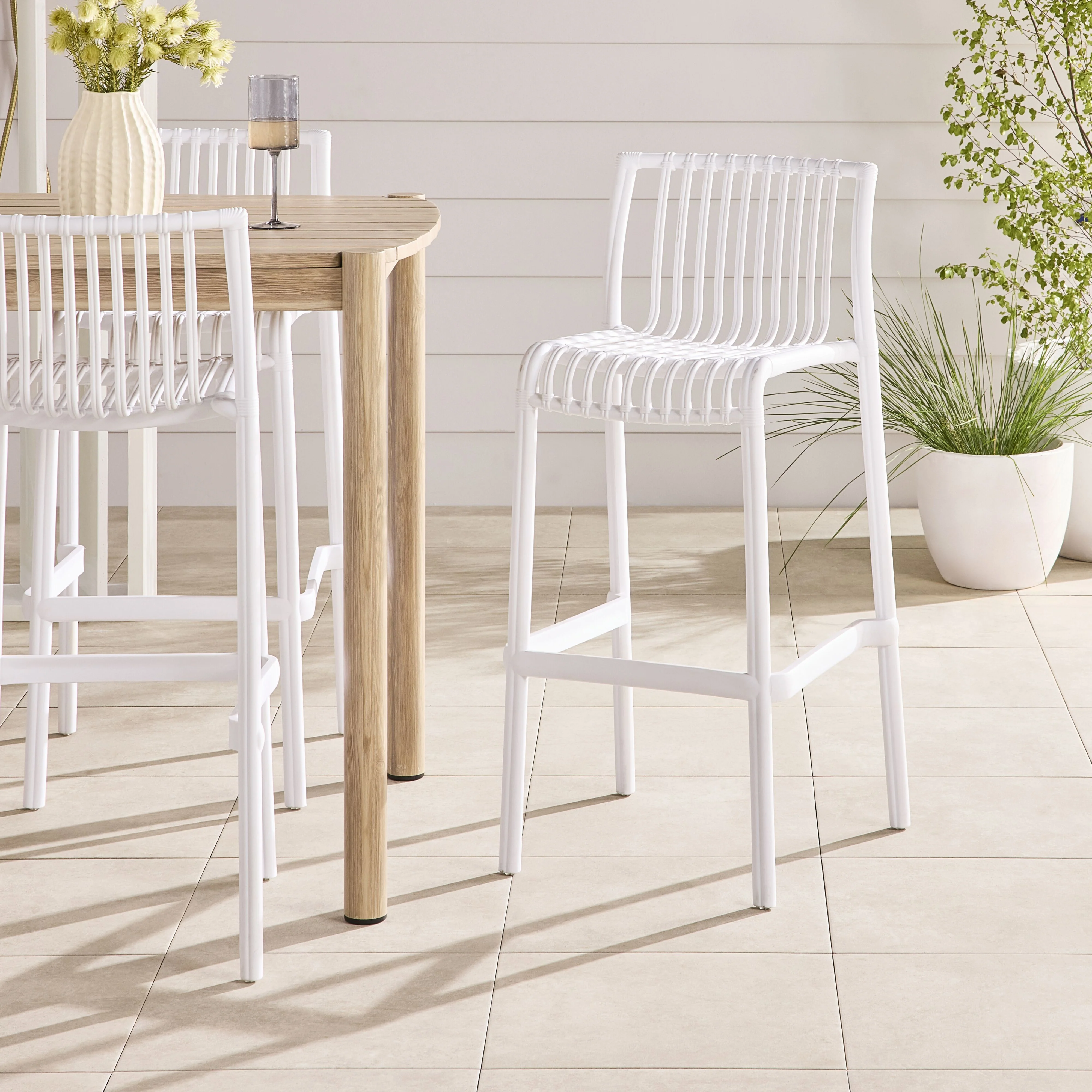 Milla Bar Stool White - Image 8