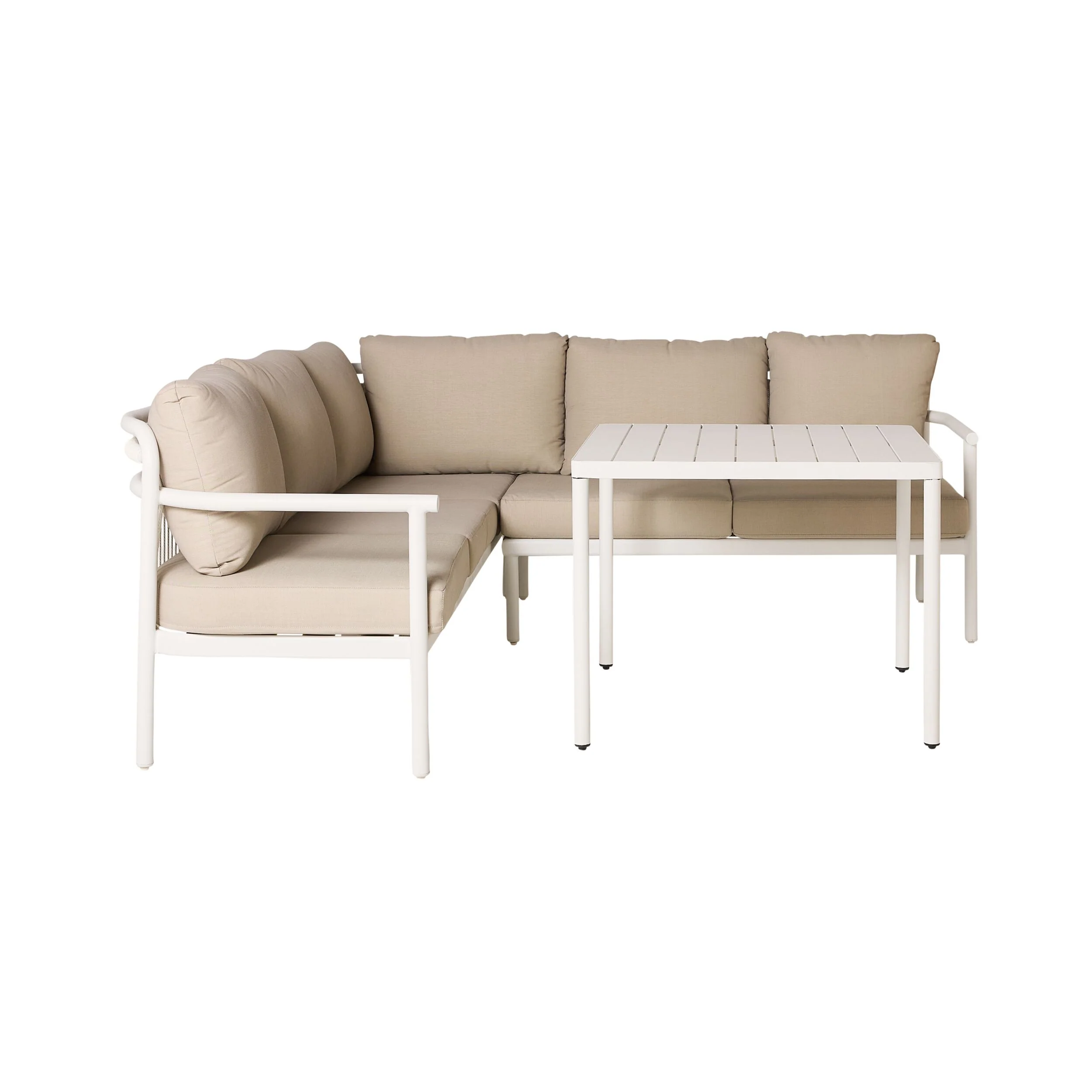 Milly Sofa Set with Dining Table Taupe - Image 2