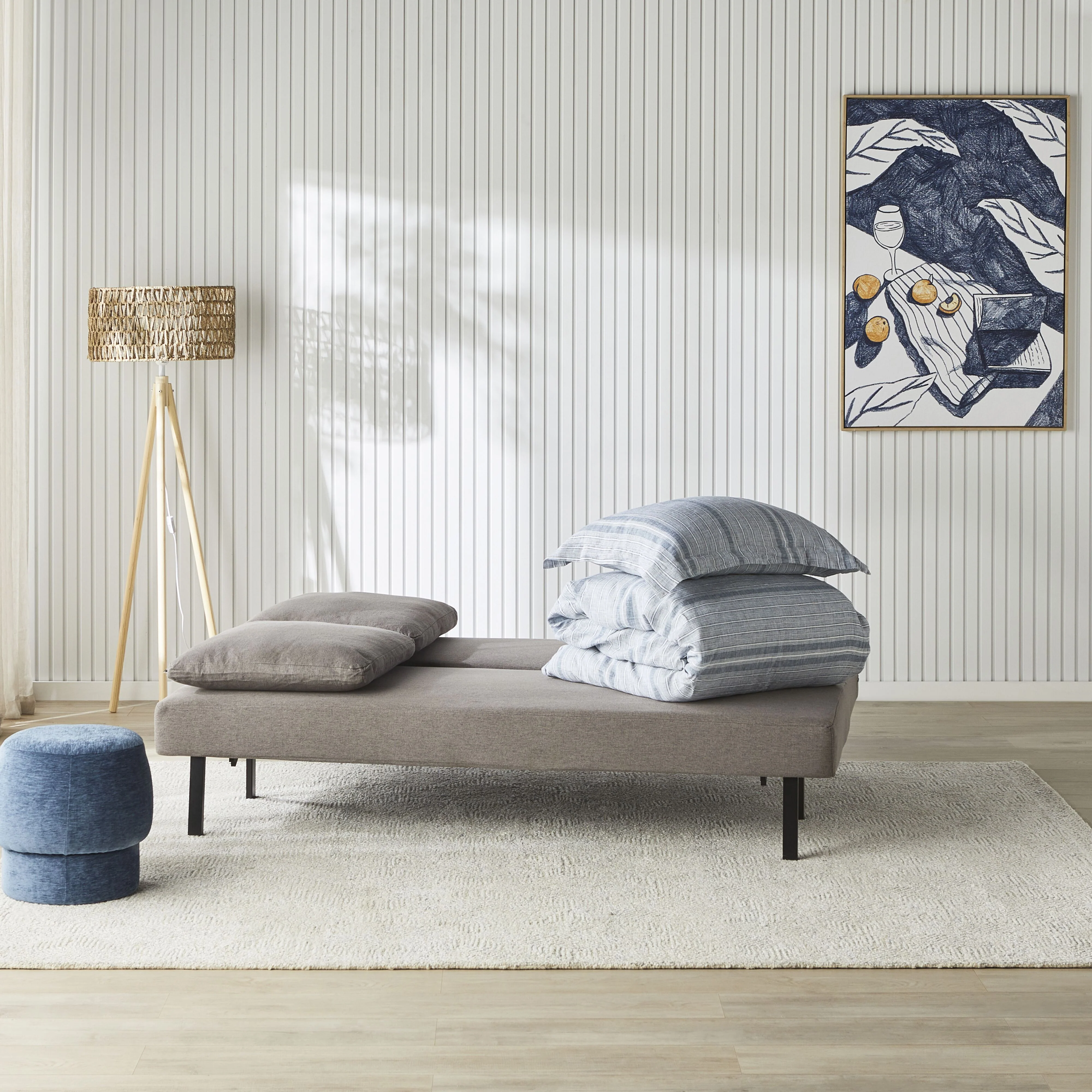 Minnie Sofa Bed Pebble Grey - Image 12
