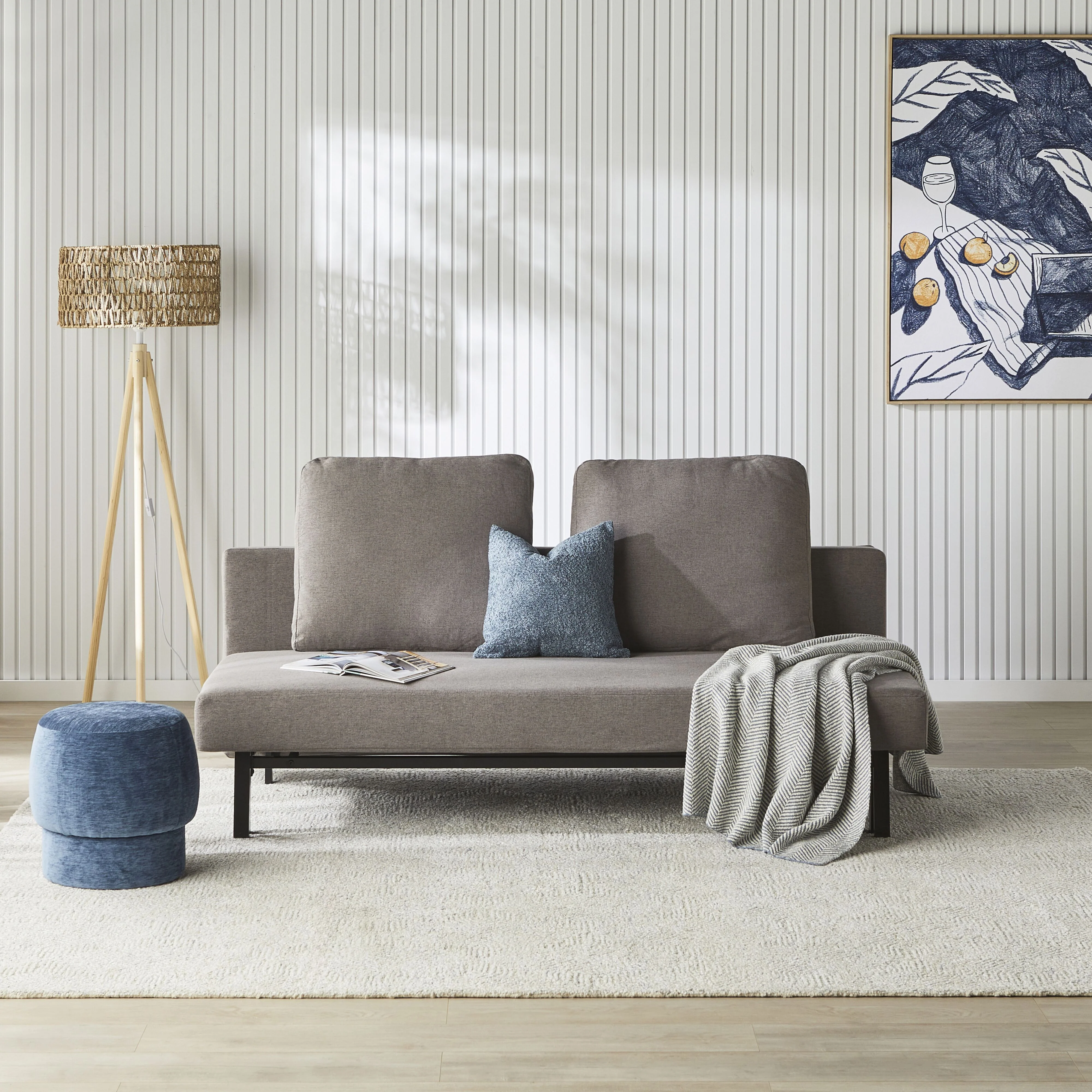 Minnie Sofa Bed Pebble Grey - Image 14