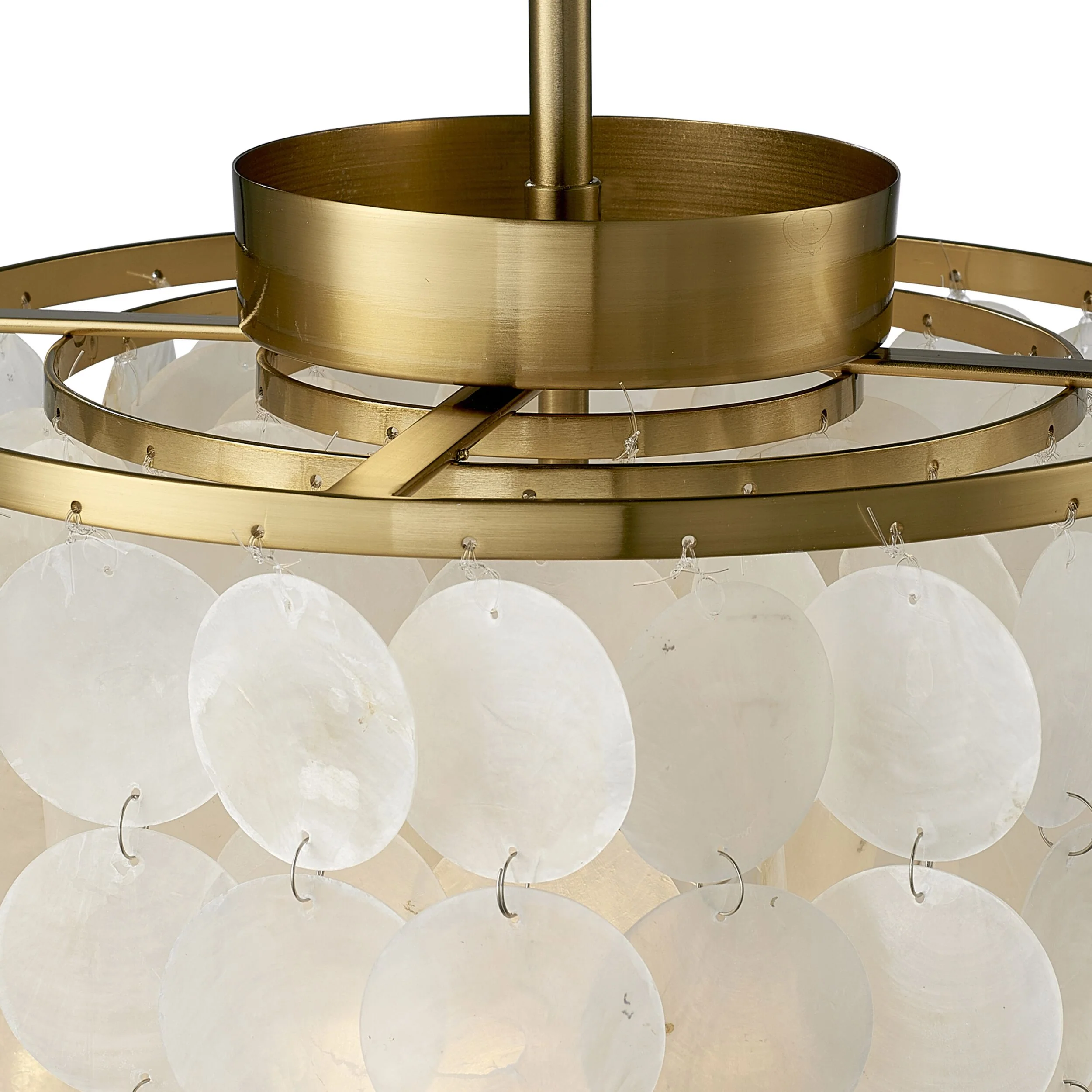 Mirella 1 Light Capiz Pendant 30x54cm - Image 2