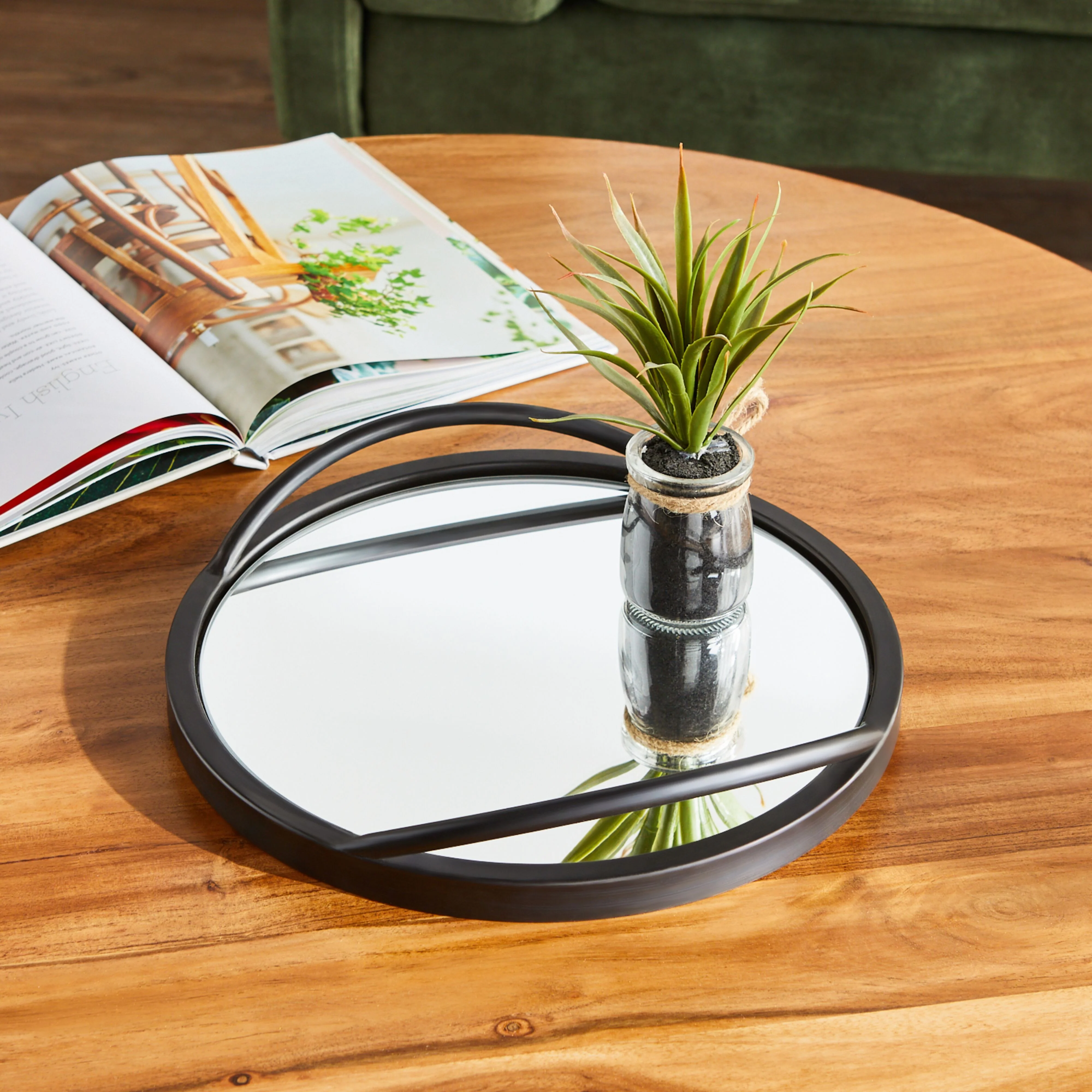 Mirrored Round Tray 30x30x5.5cm - Image 3
