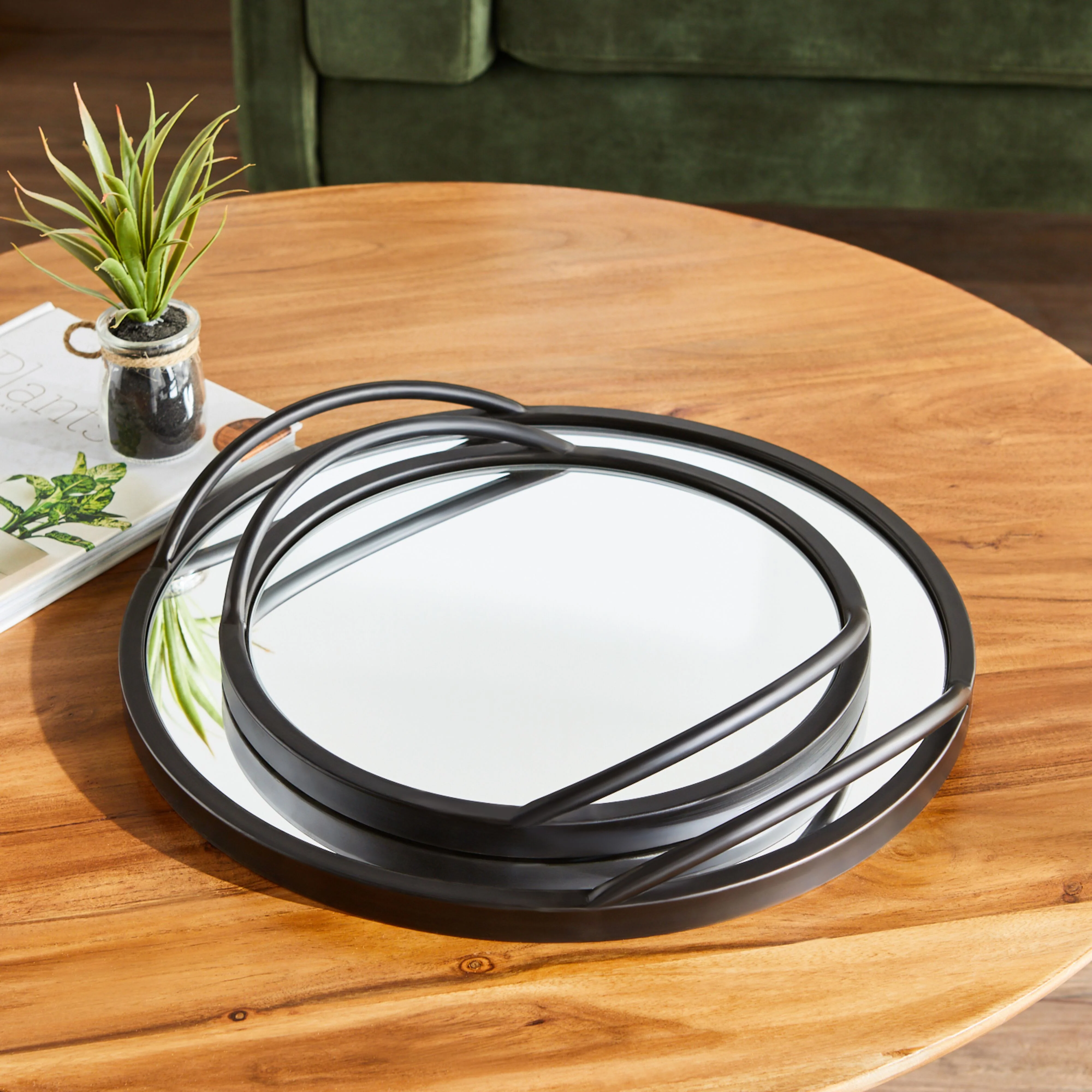 Mirrored Round Tray 40x40x5.5cm - Image 3