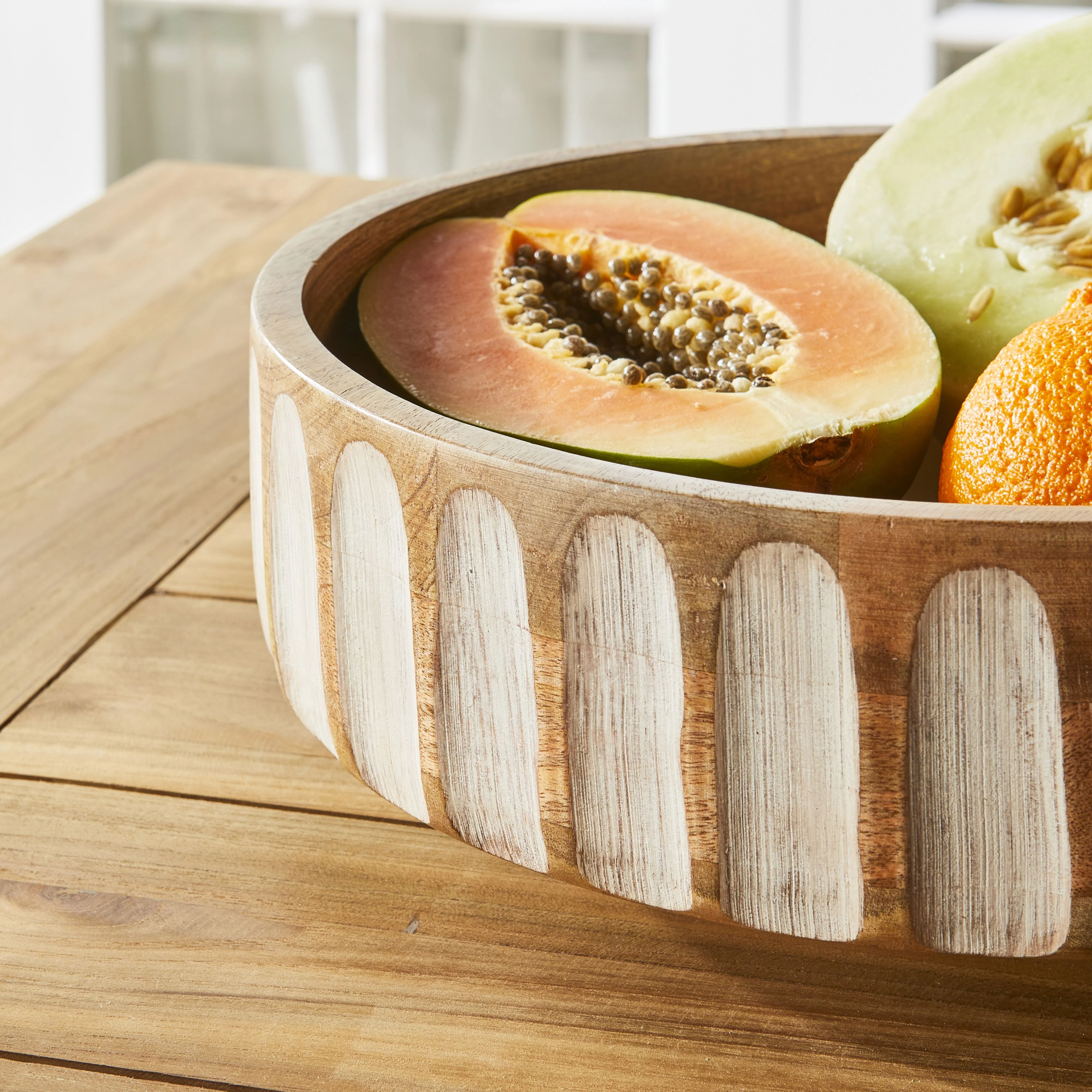Moana Salad Bowl White 35x35x12cm - Image 6