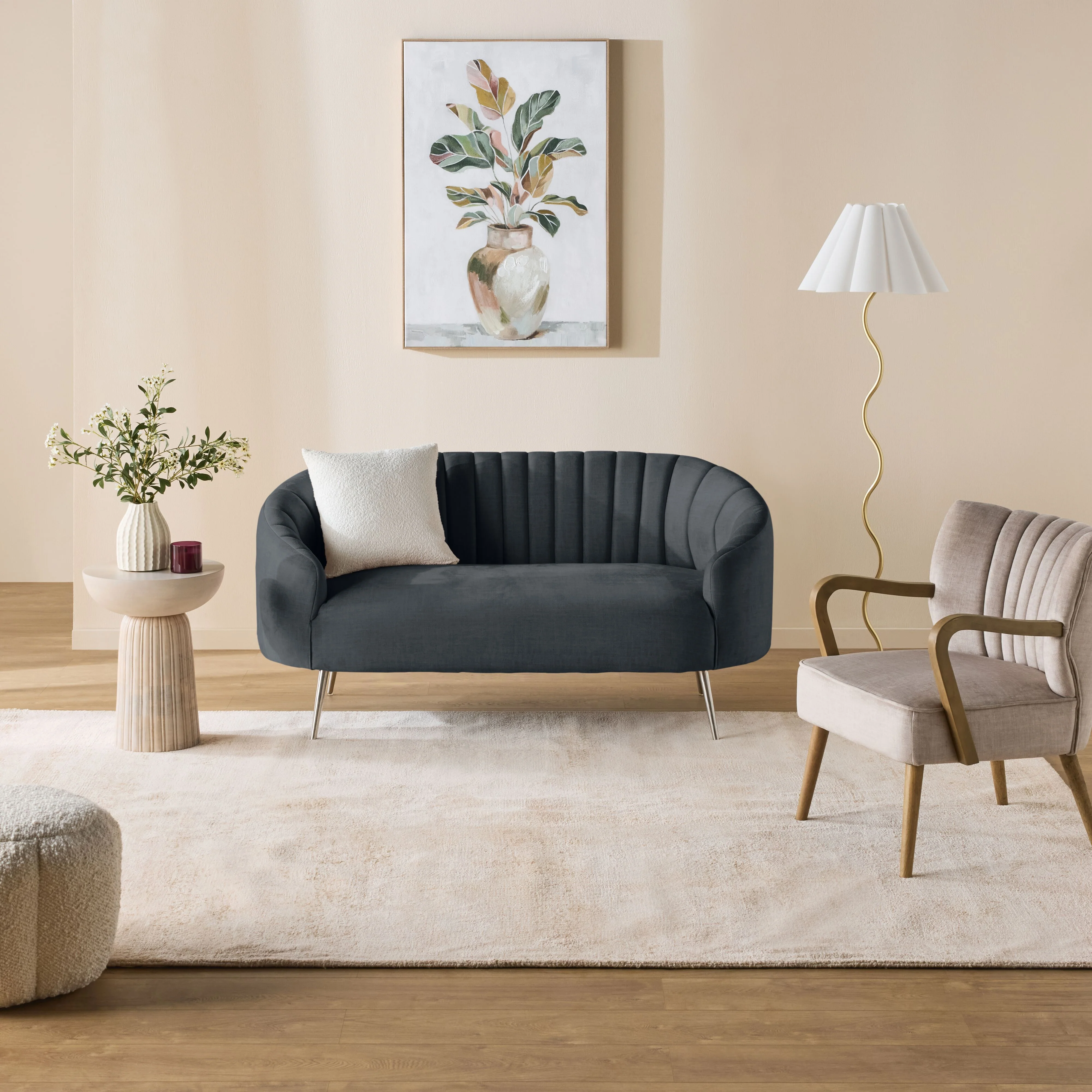 Myla 2 Seater Sofa Aura Marine Blue - Image 6