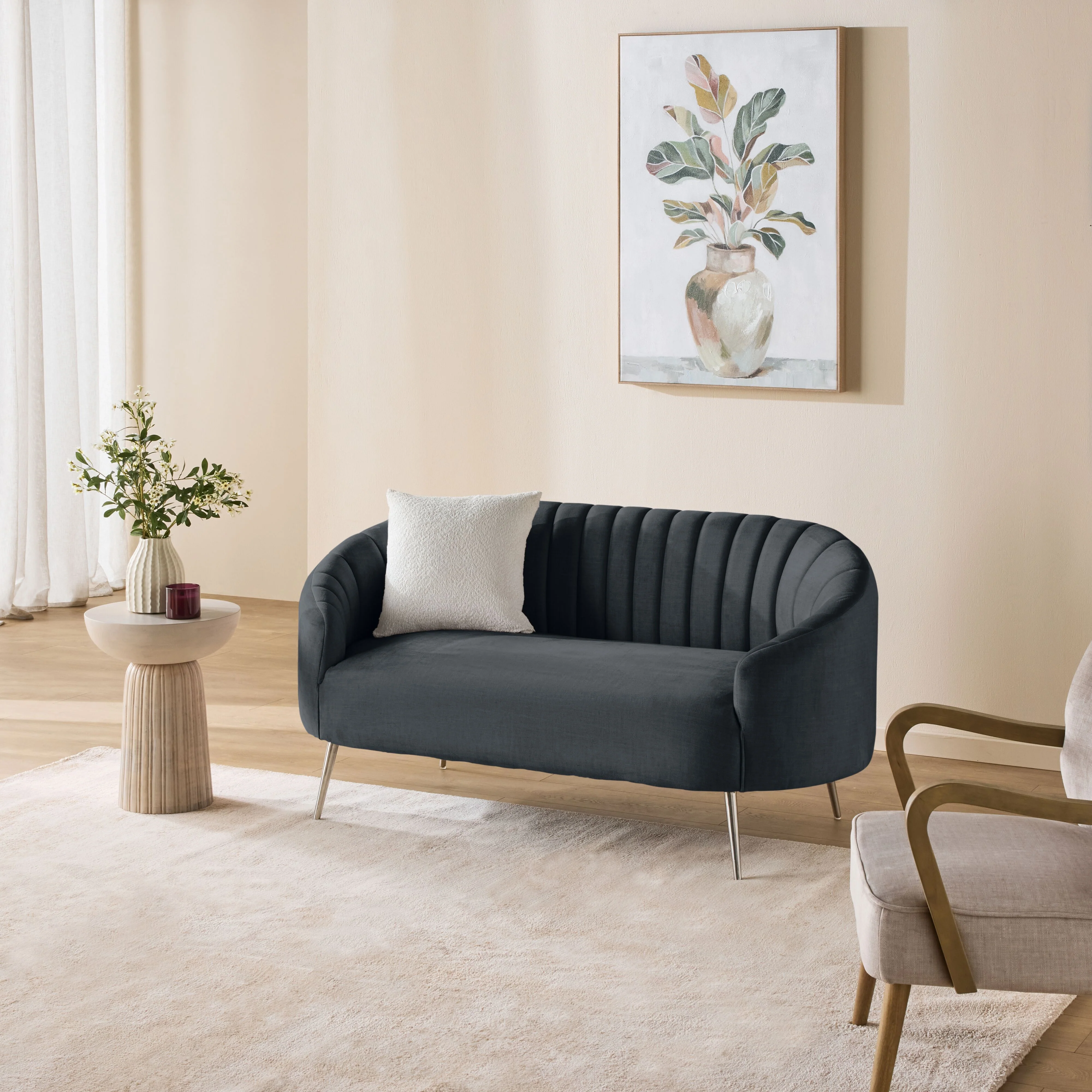 Myla 2 Seater Sofa Aura Marine Blue - Image 7