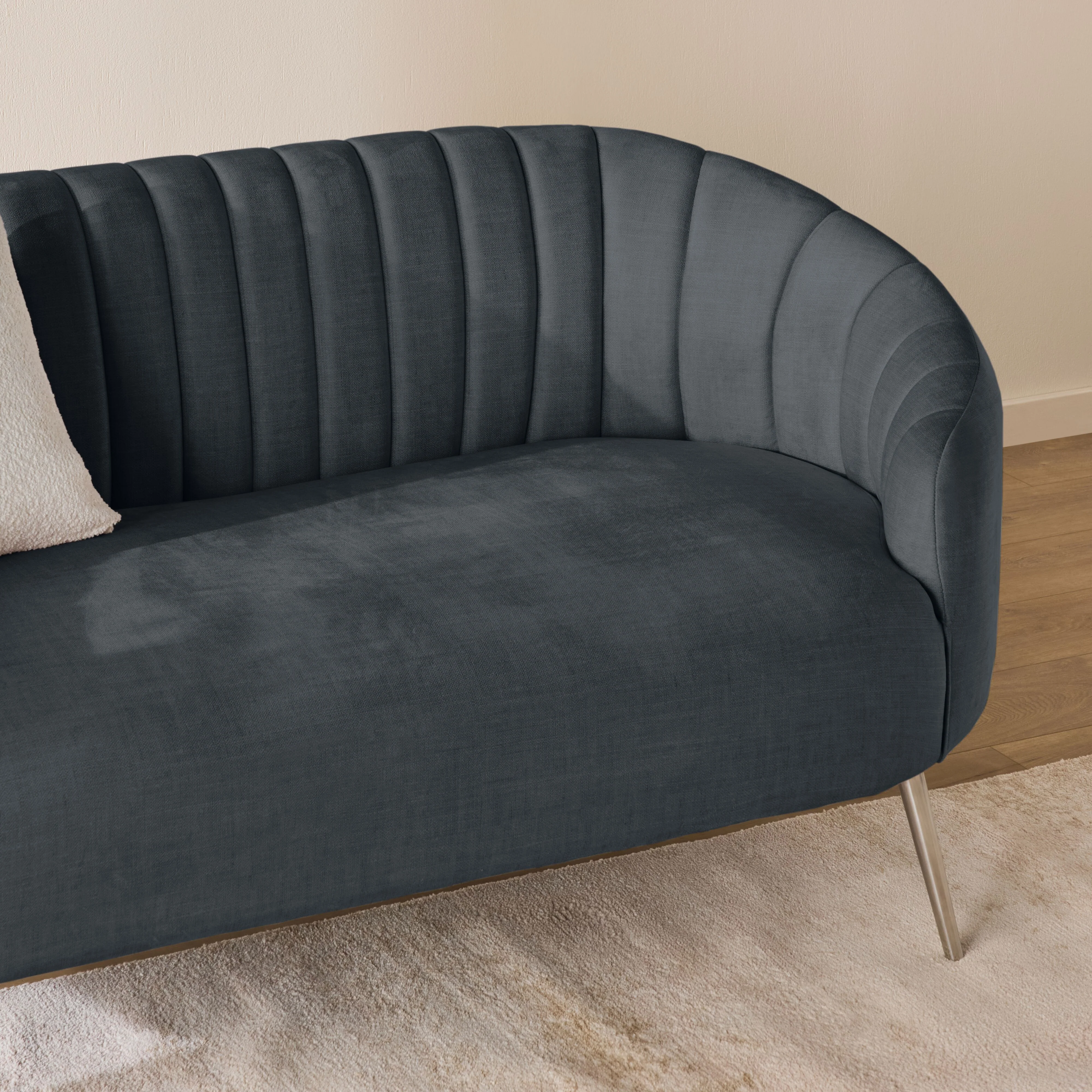 Myla 2 Seater Sofa Aura Marine Blue - Image 8