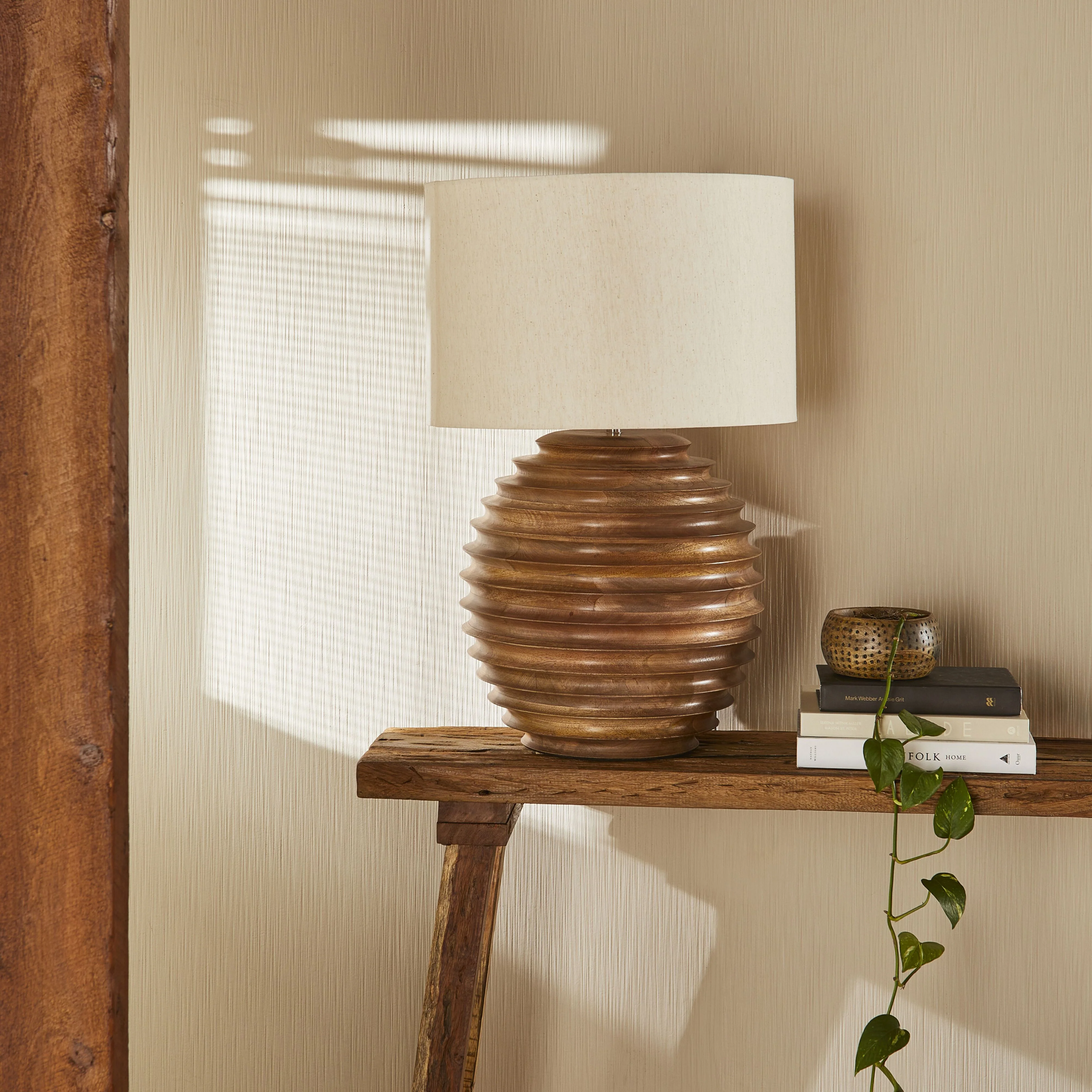 Nahla Wooden Table Lamp 75cm - Image 4