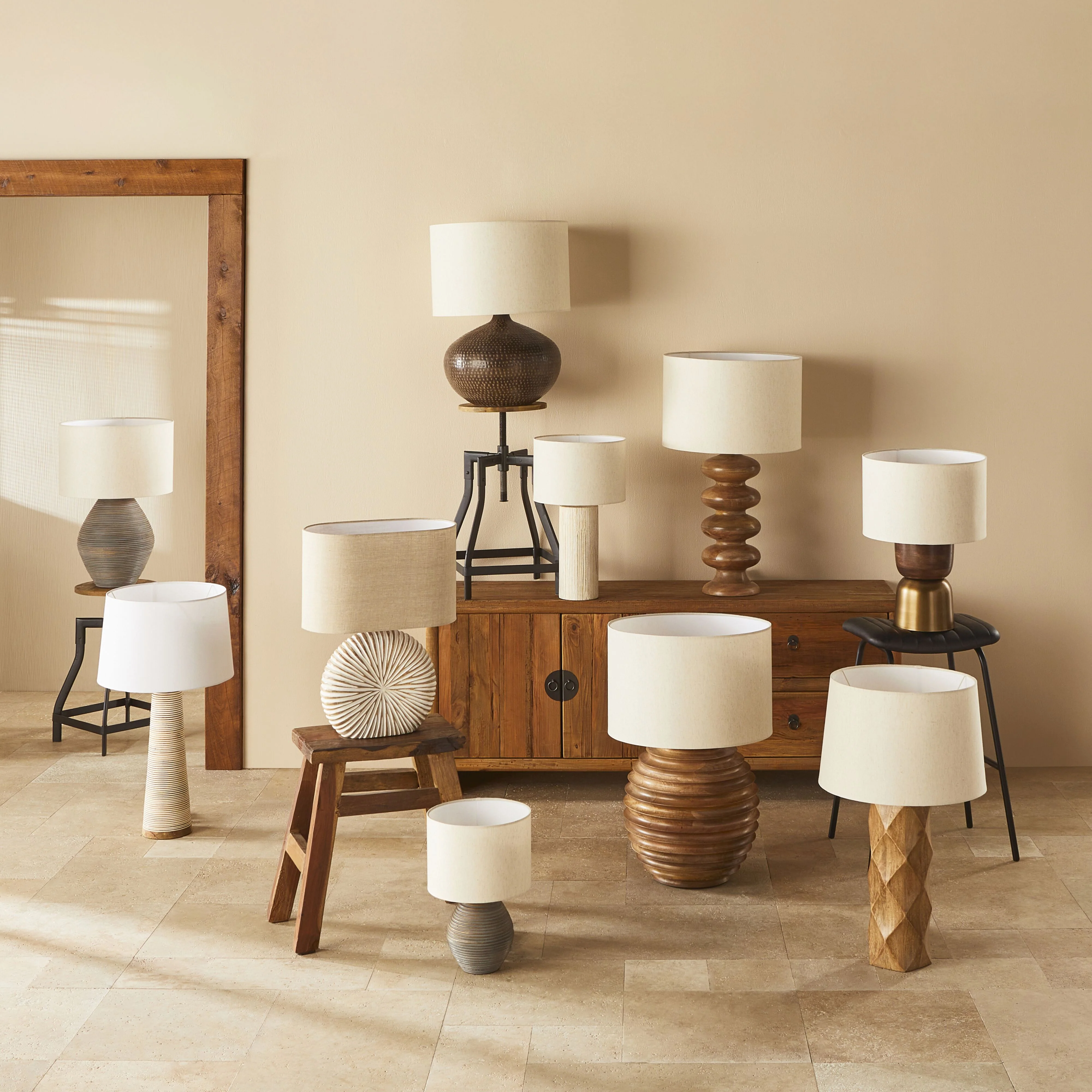 Nahla Wooden Table Lamp 75cm - Image 5
