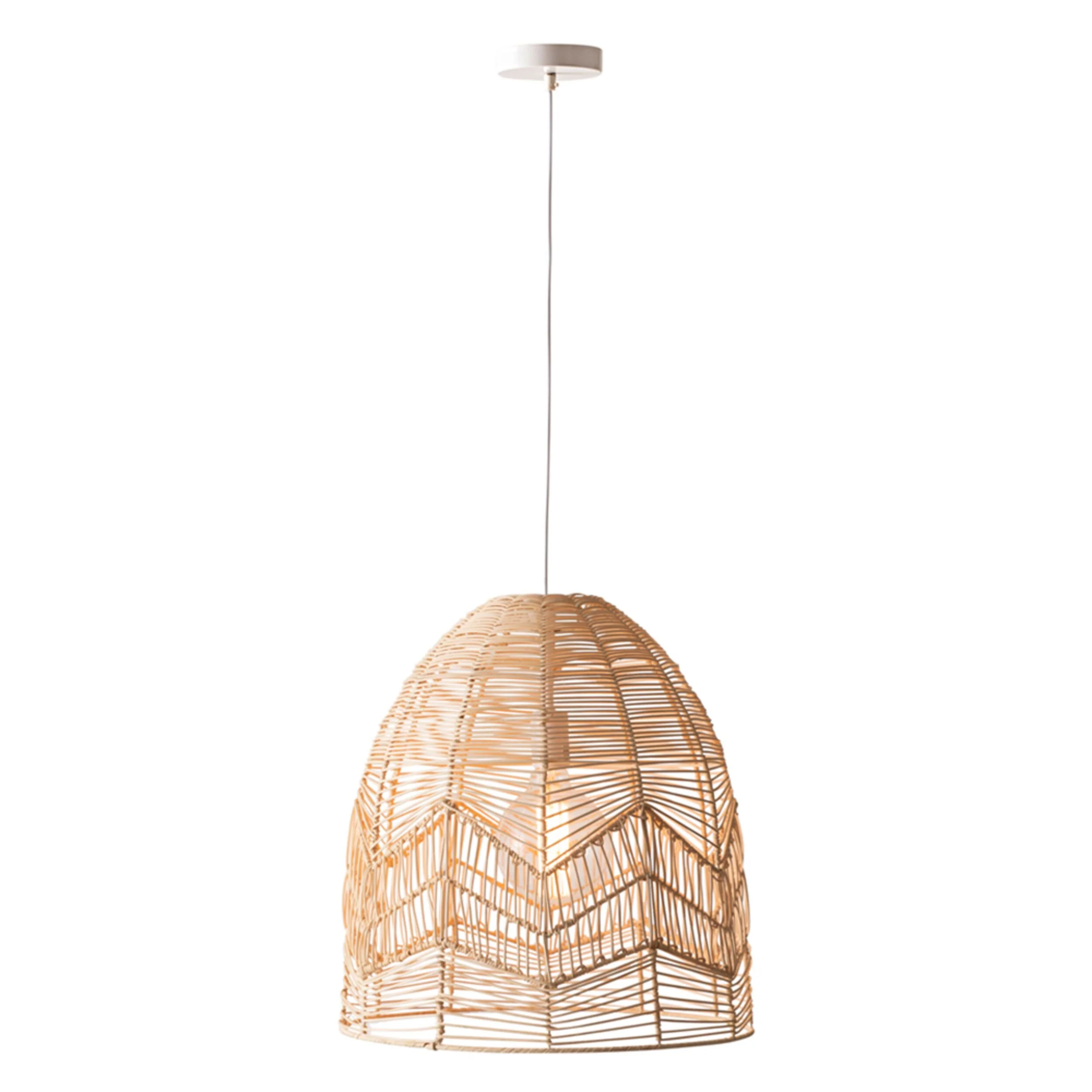 Naia Rattan Dome Pendant 56x51x51cm - Image 2