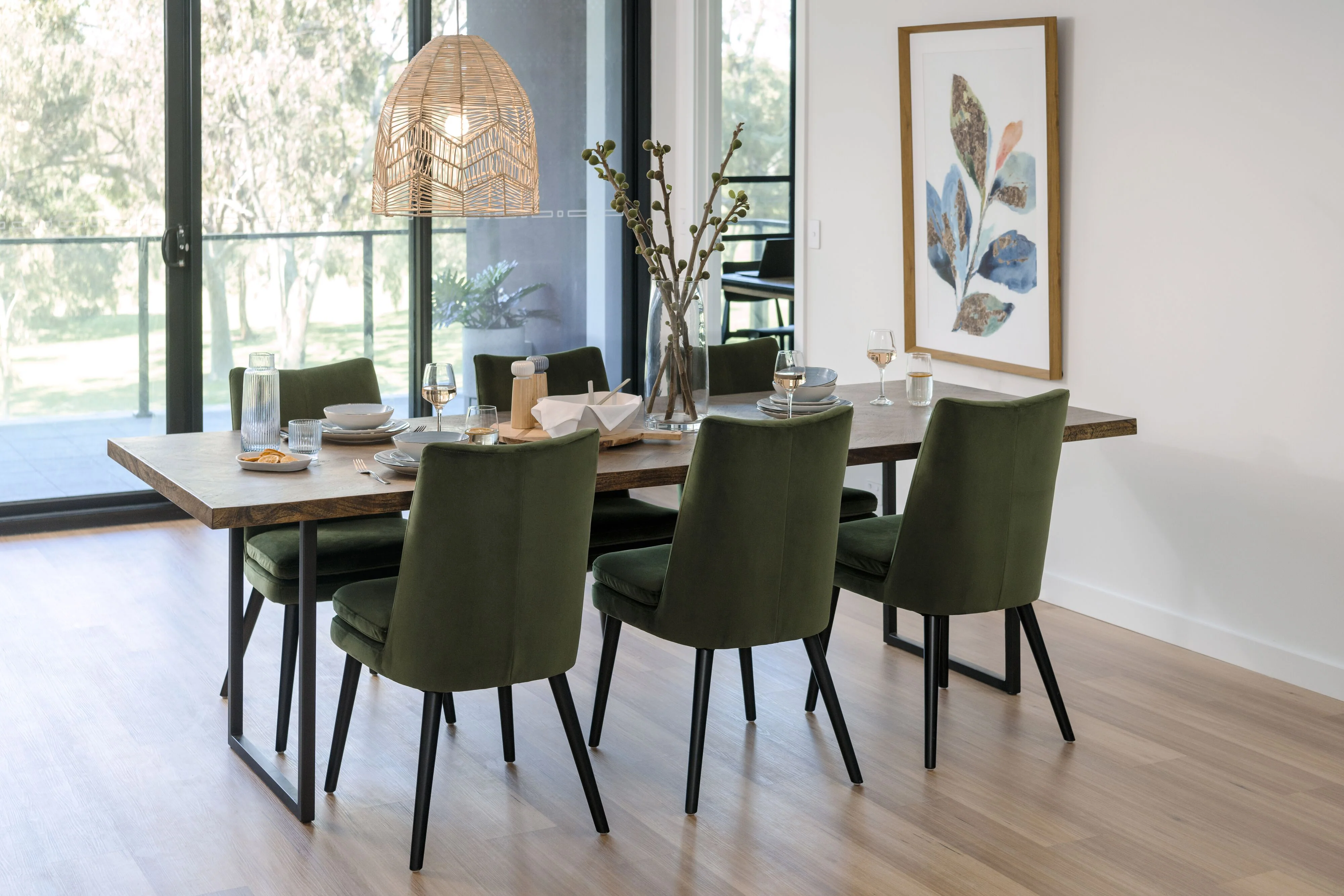 Naia Rattan Dome Pendant 56x51x51cm - Image 6