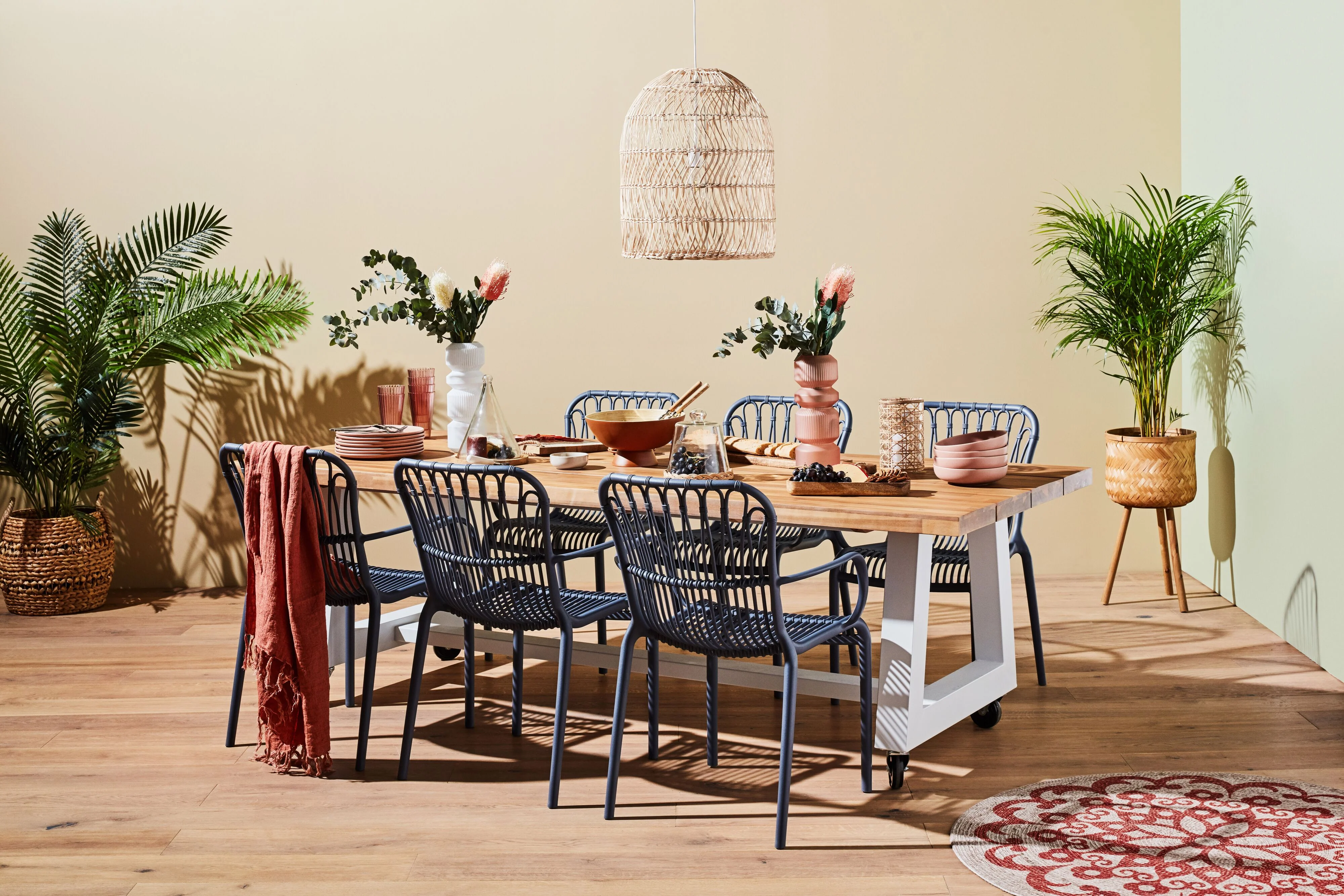 Naia Rattan Dome Pendant 56x51x51cm - Image 8
