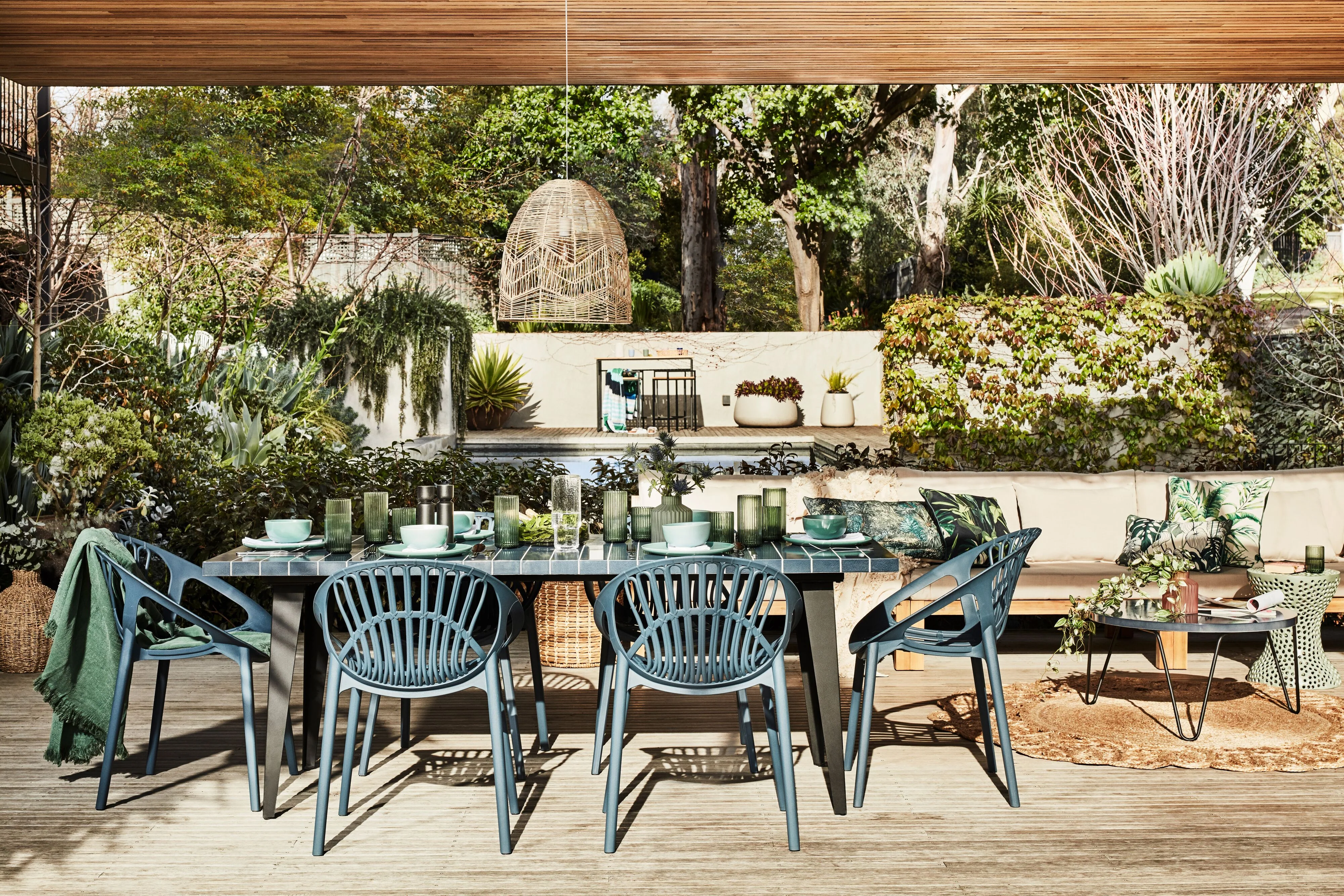 Naia Rattan Dome Pendant 56x51x51cm - Image 9