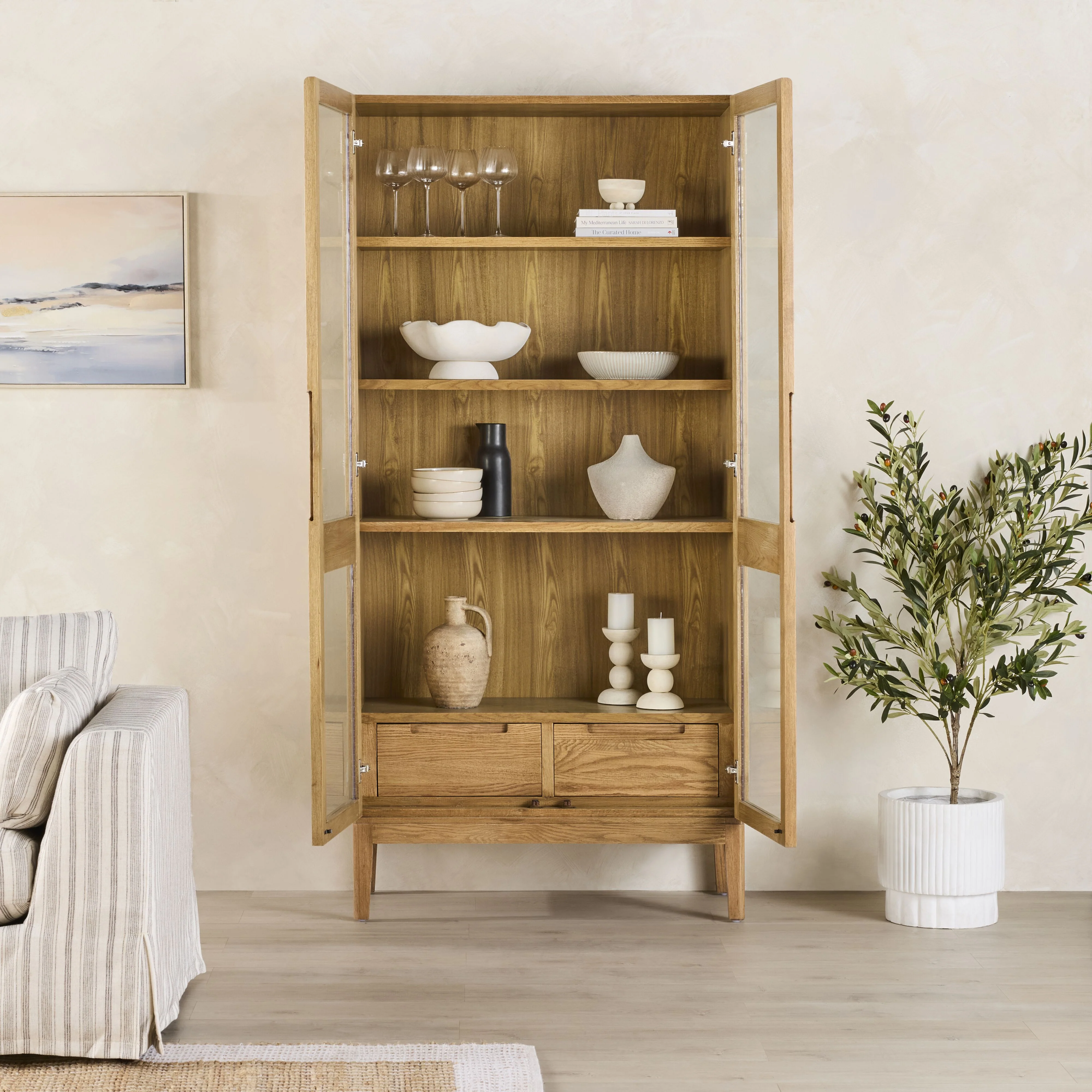 Nala Display Cabinet 100x210cm - Image 9