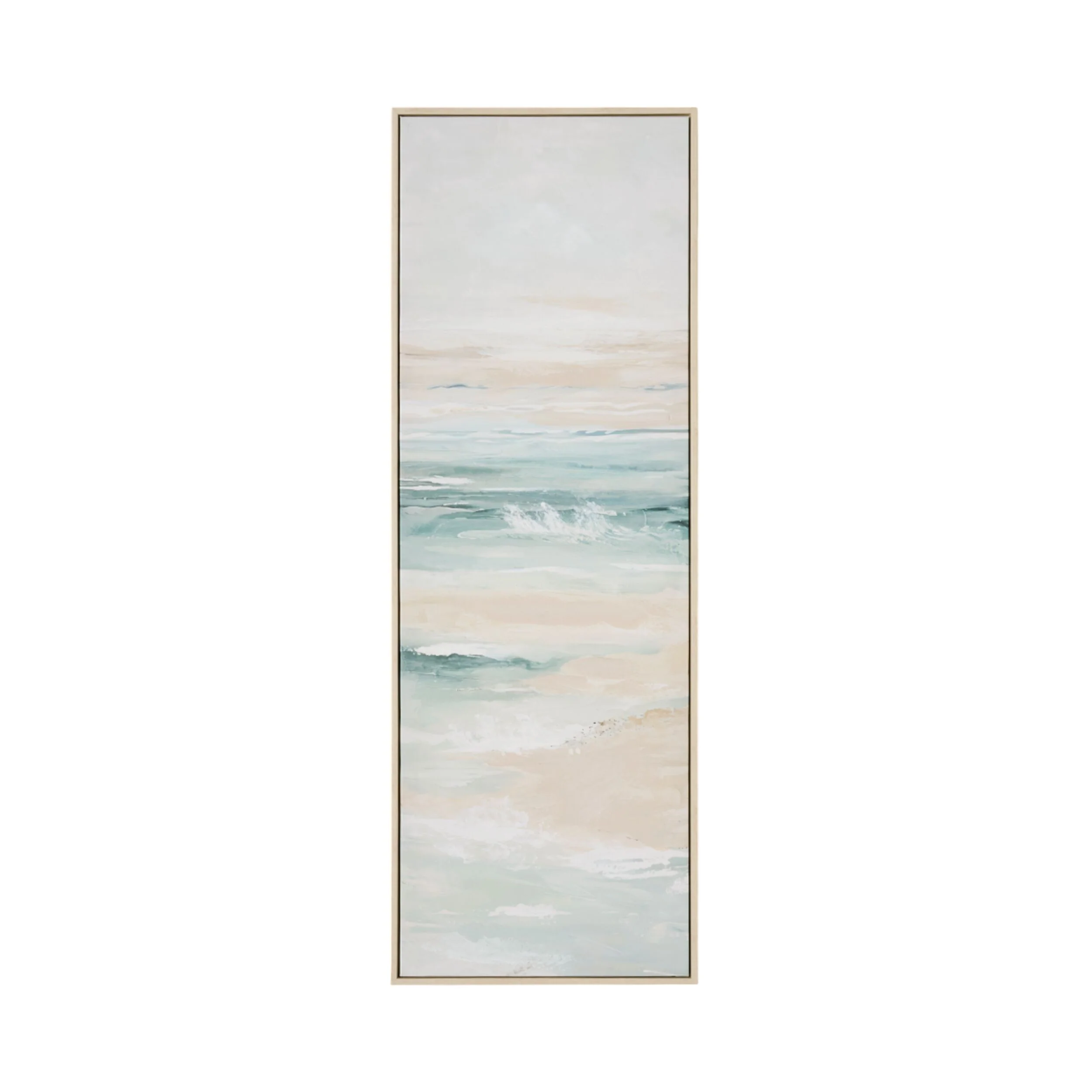 Narrow Ocean Framed Canvas Print 42.5x122.5cm