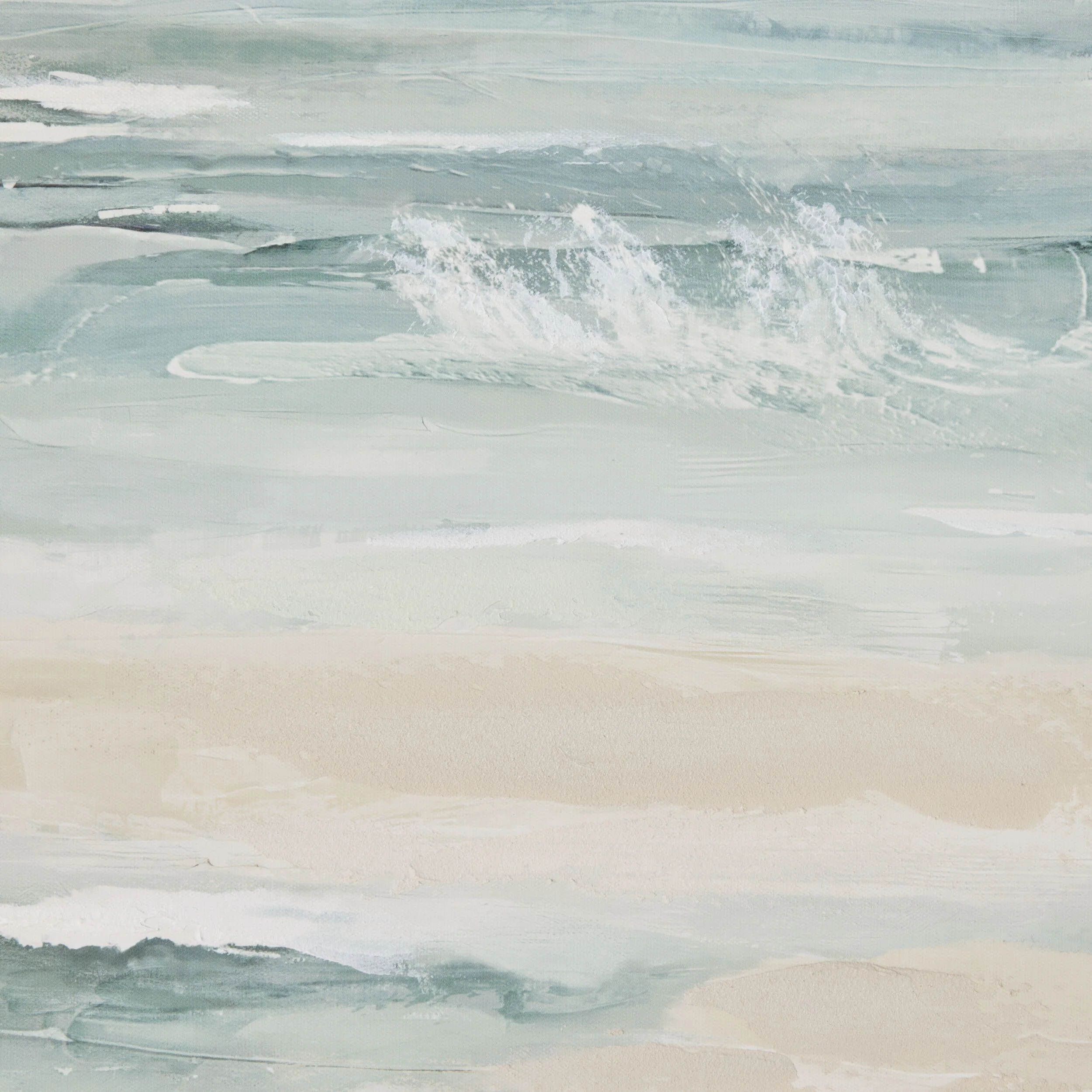 Narrow Ocean Framed Canvas Print 42.5x122.5cm - Image 2