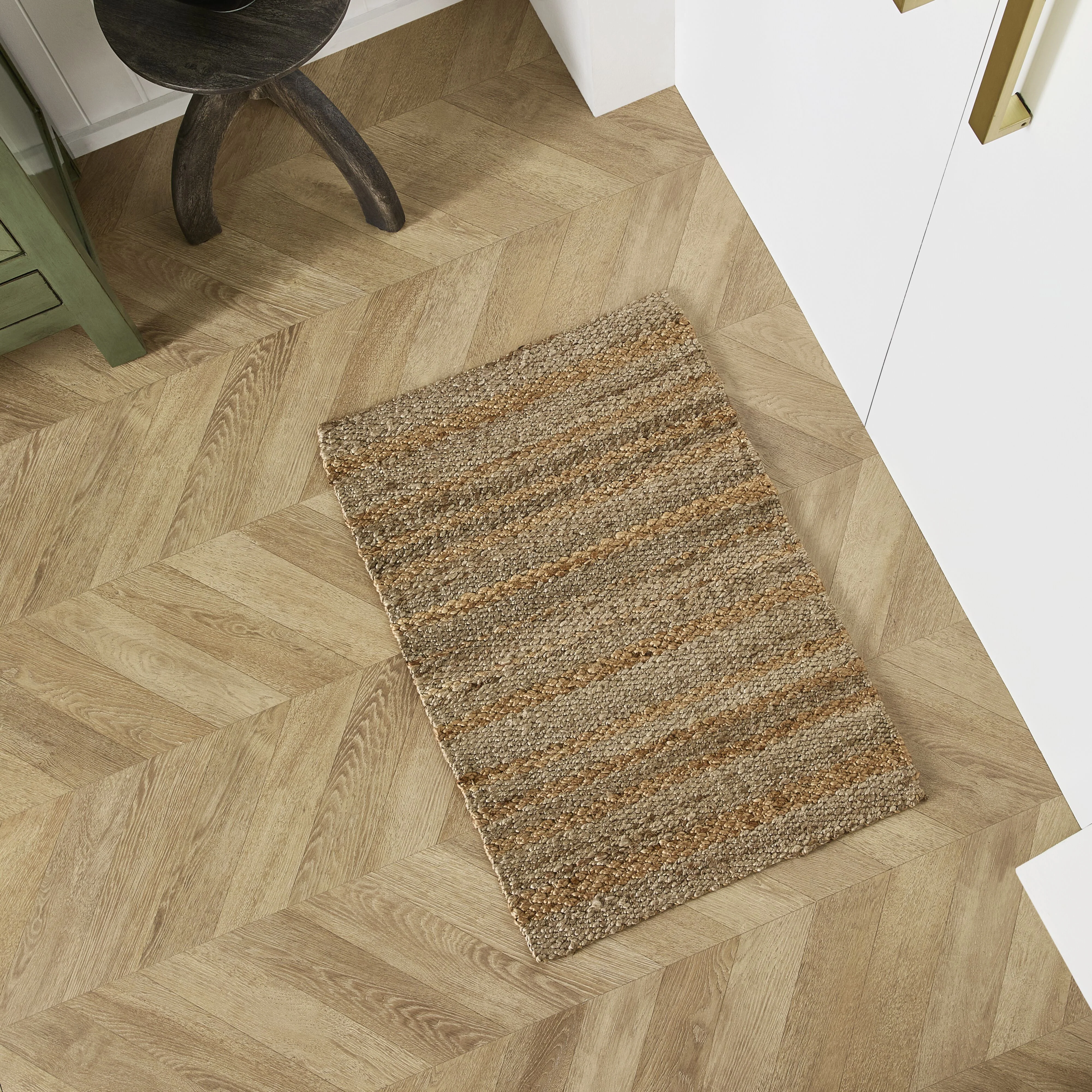 Natural Stripe Jute Doormat 60x90cm - Image 3