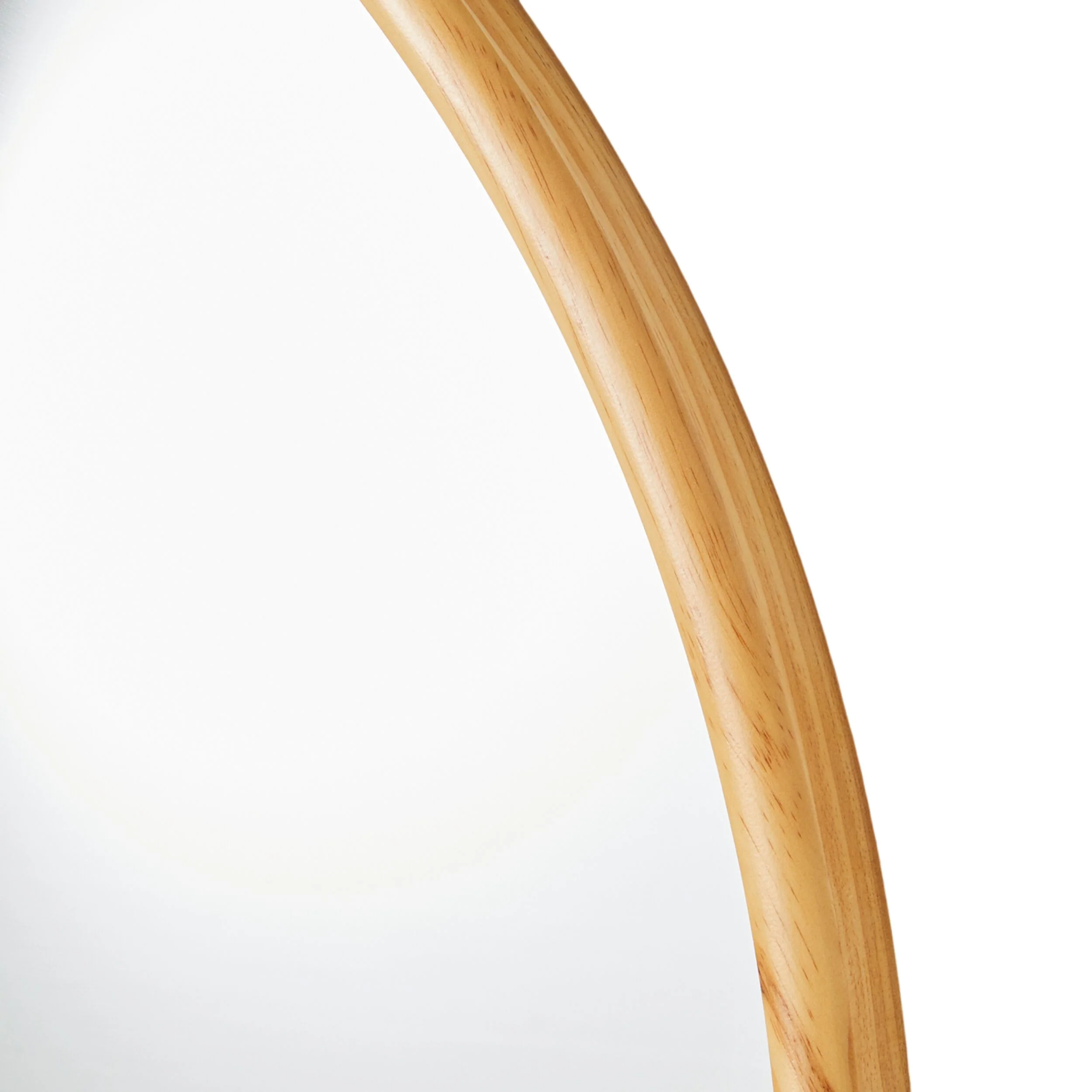 Natural Wooden Arched Floor Mirror 90x180cm - Image 2