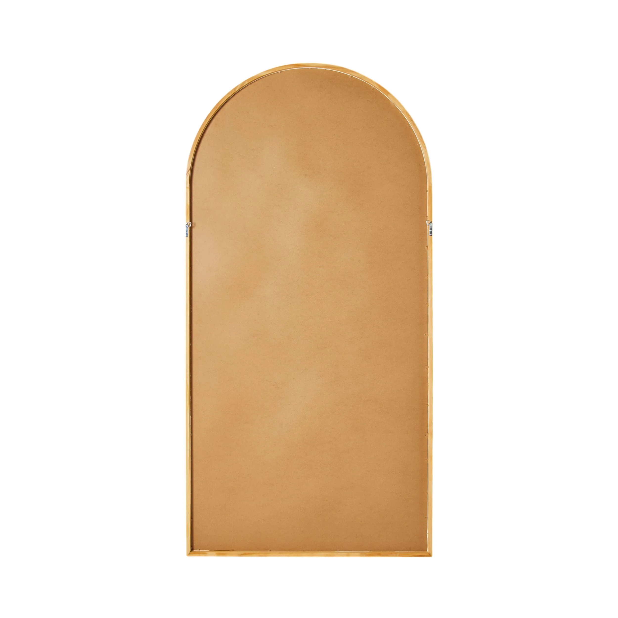 Natural Wooden Arched Floor Mirror 90x180cm - Image 3