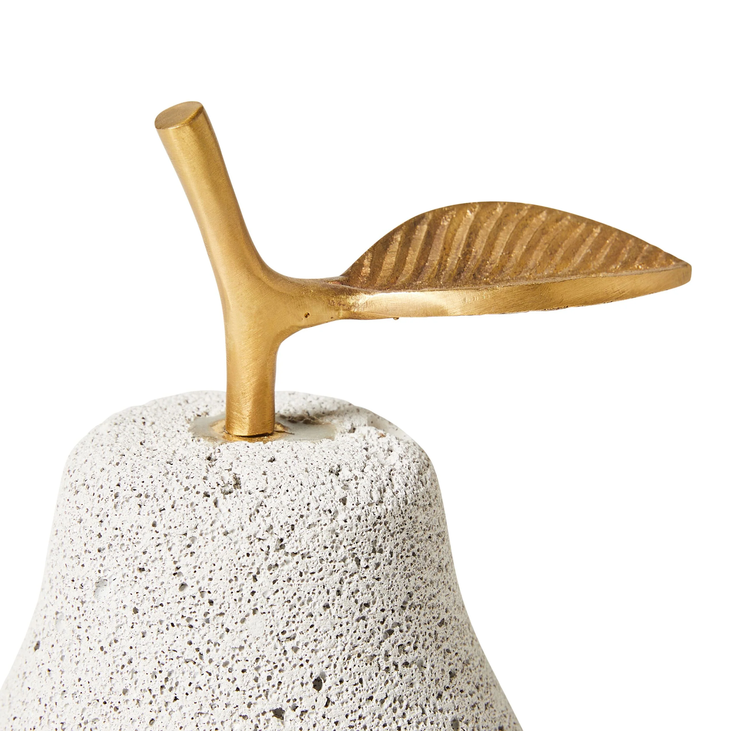 Naxian Pear With Brass Leaf 10.5x8.5x15cm - Image 2