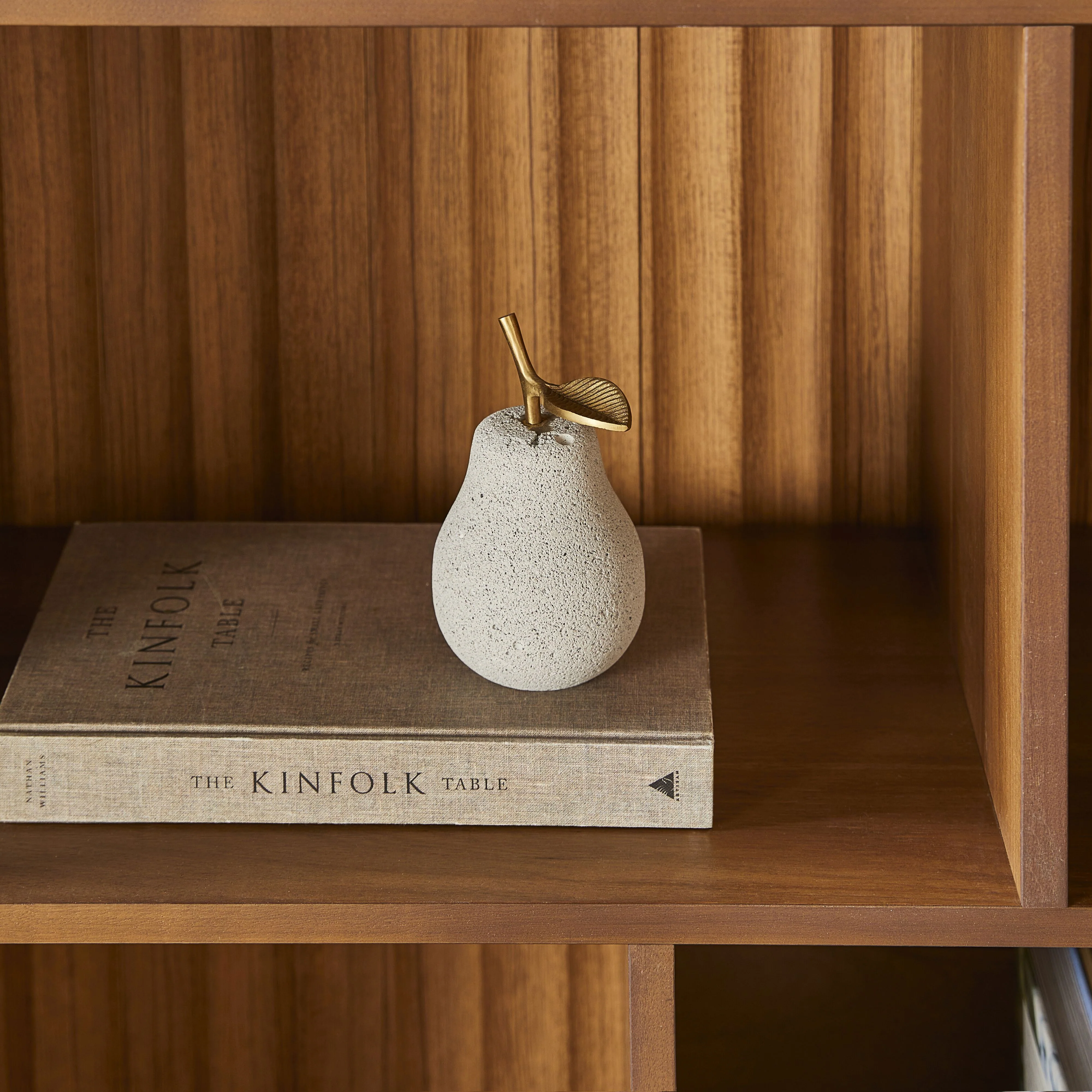 Naxian Pear With Brass Leaf 10.5x8.5x15cm - Image 3
