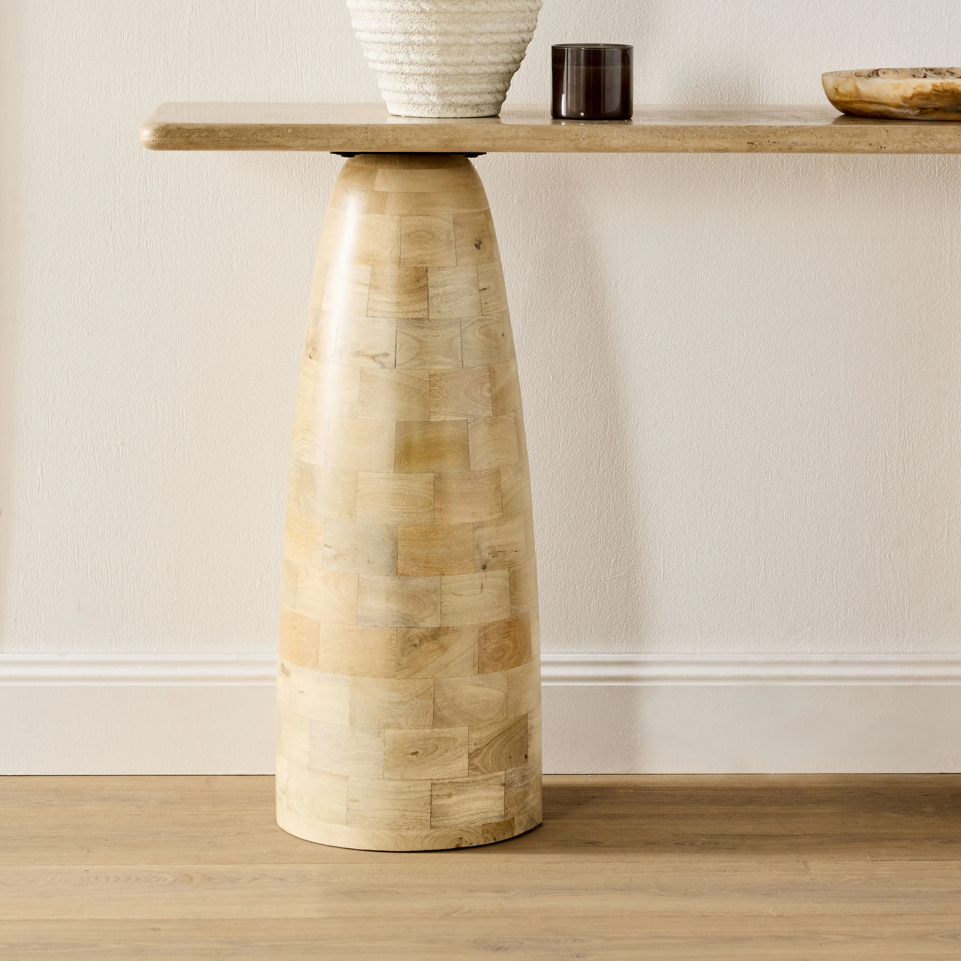 Naxos Travertine Console 140cm - Image 8