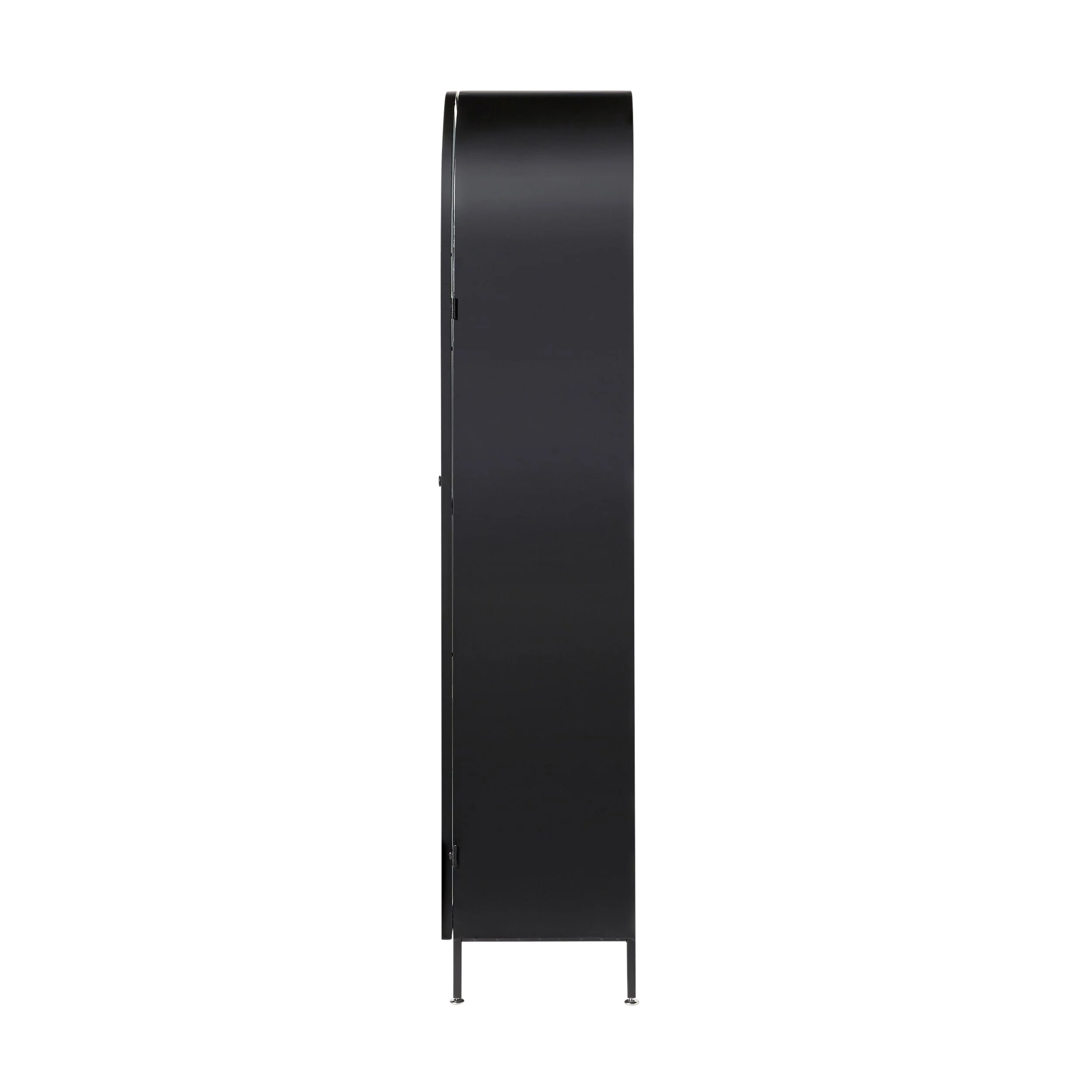 Nero 1 Door Arched Display Cabinet 165 x 47cm Black - Image 4