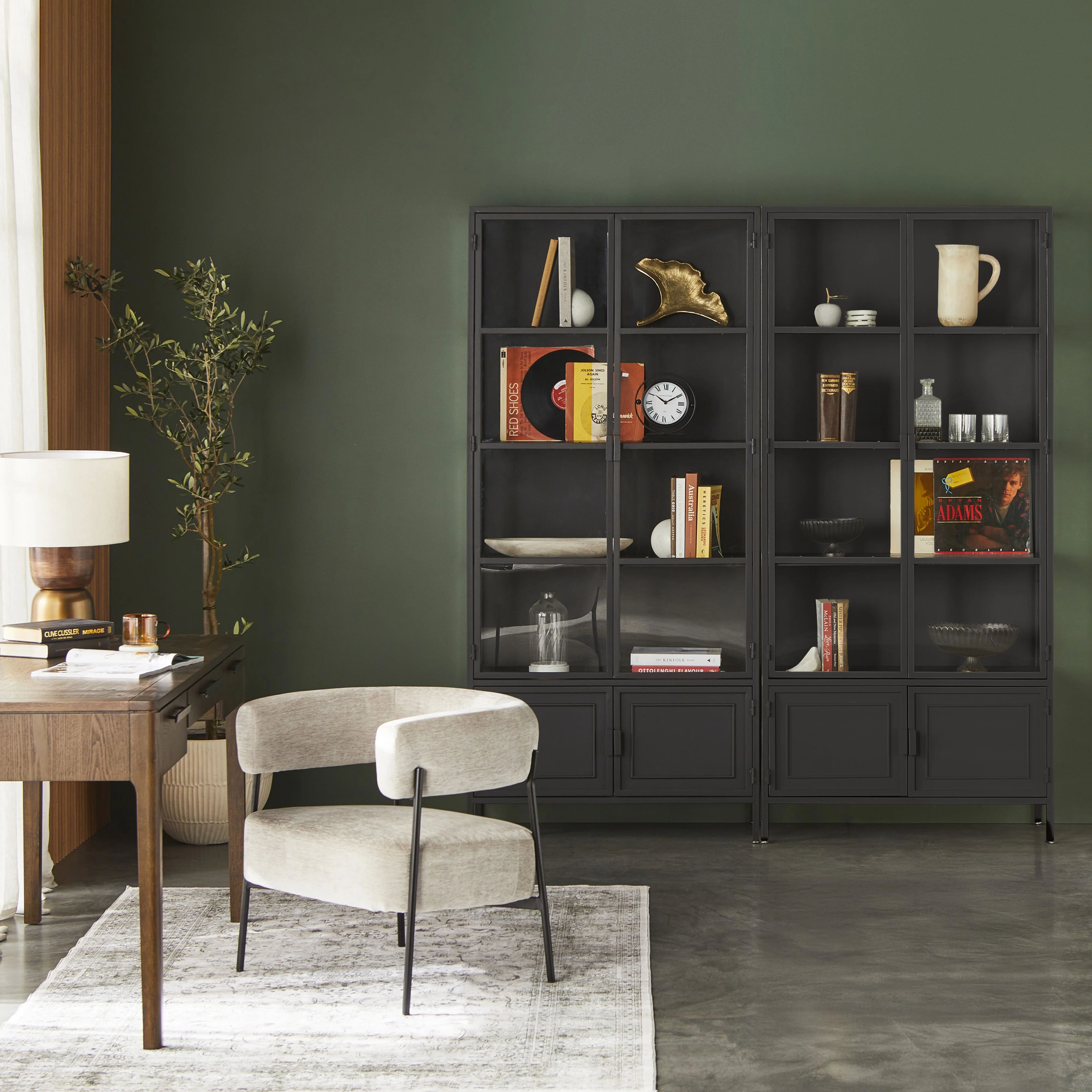 Nero 4 Door Display Cabinet 201 x 92cm Black - Image 11