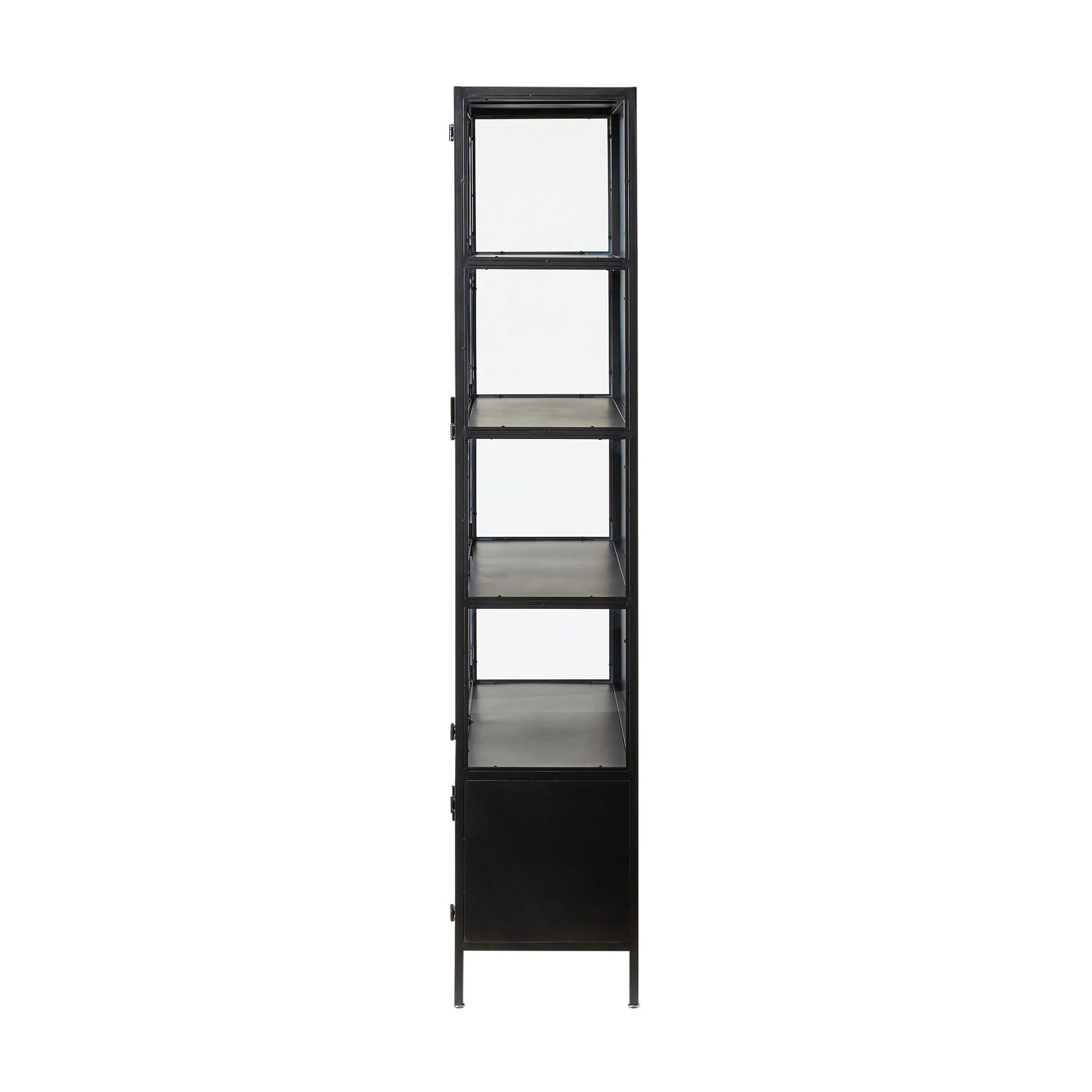 Nero 4 Door Display Cabinet 201 x 92cm Black - Image 4