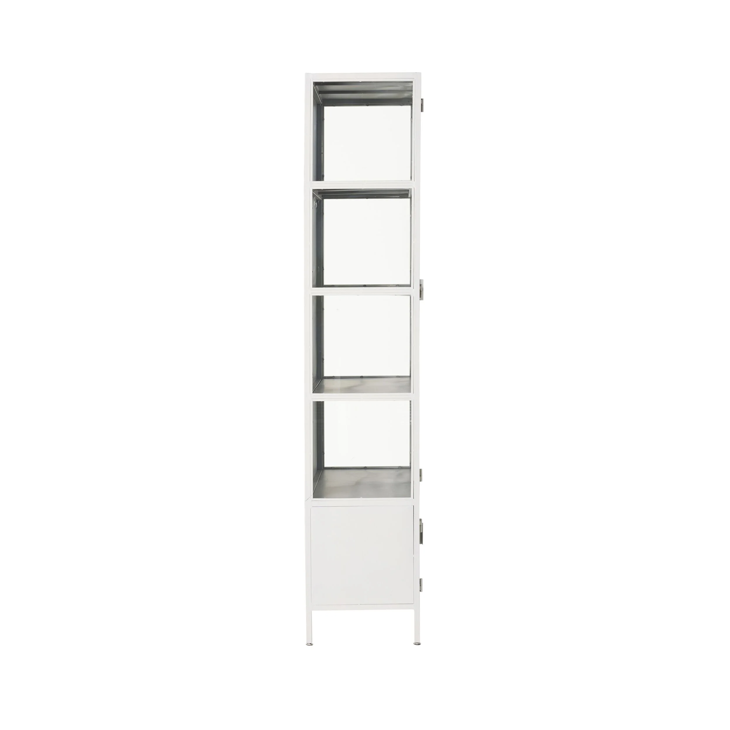 Nero 4 Door Display Cabinet 201 x 92cm White & Grey - Image 4
