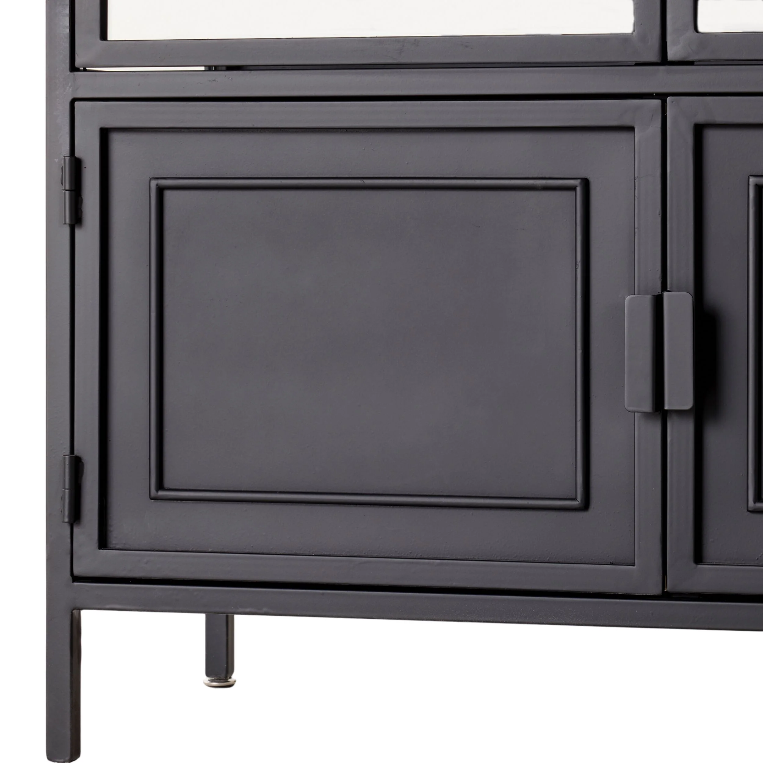 Nero 6 Door Display Cabinet 135 x 40 x 160cm Black - Image 6