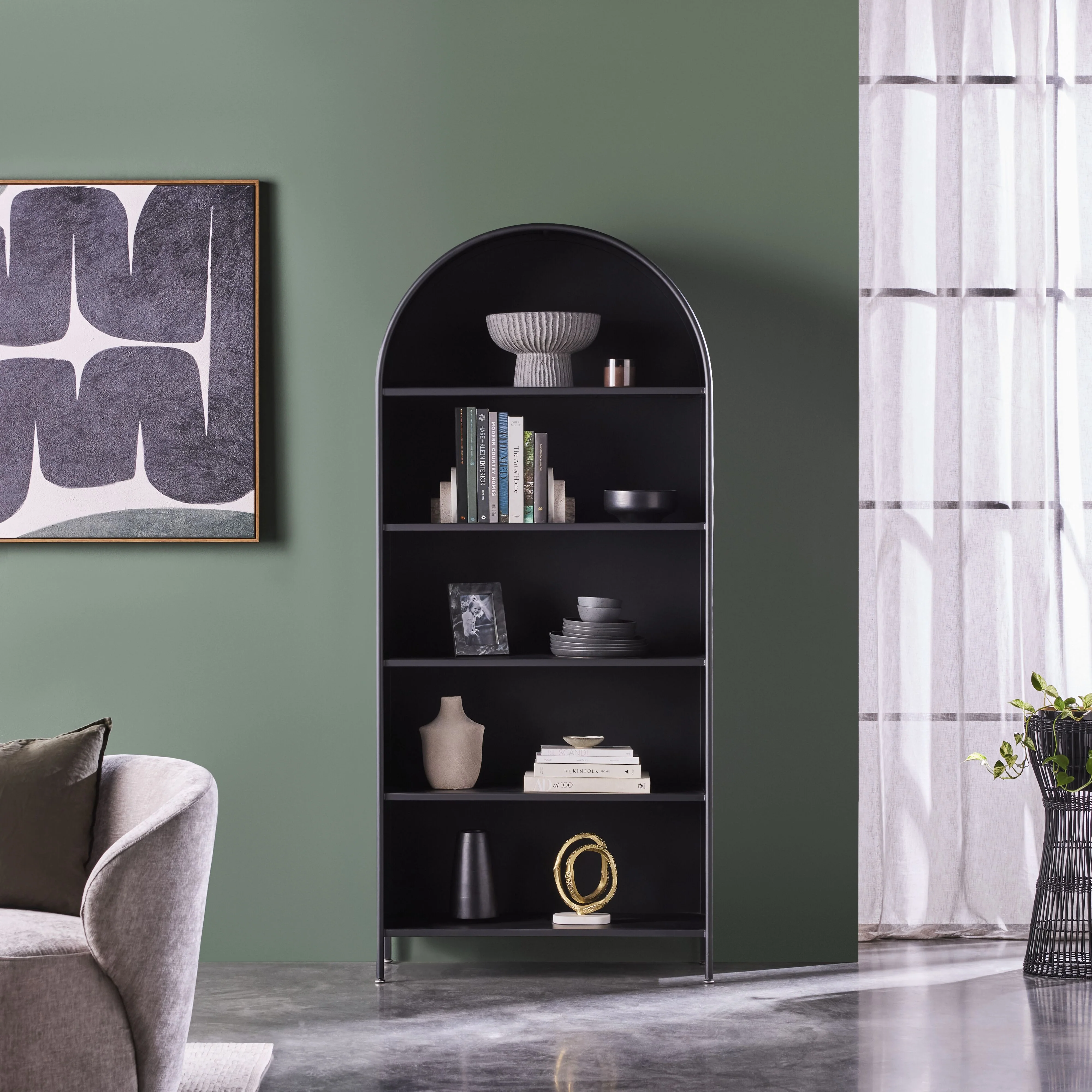 Nero Arched Bookshelf - Image 7