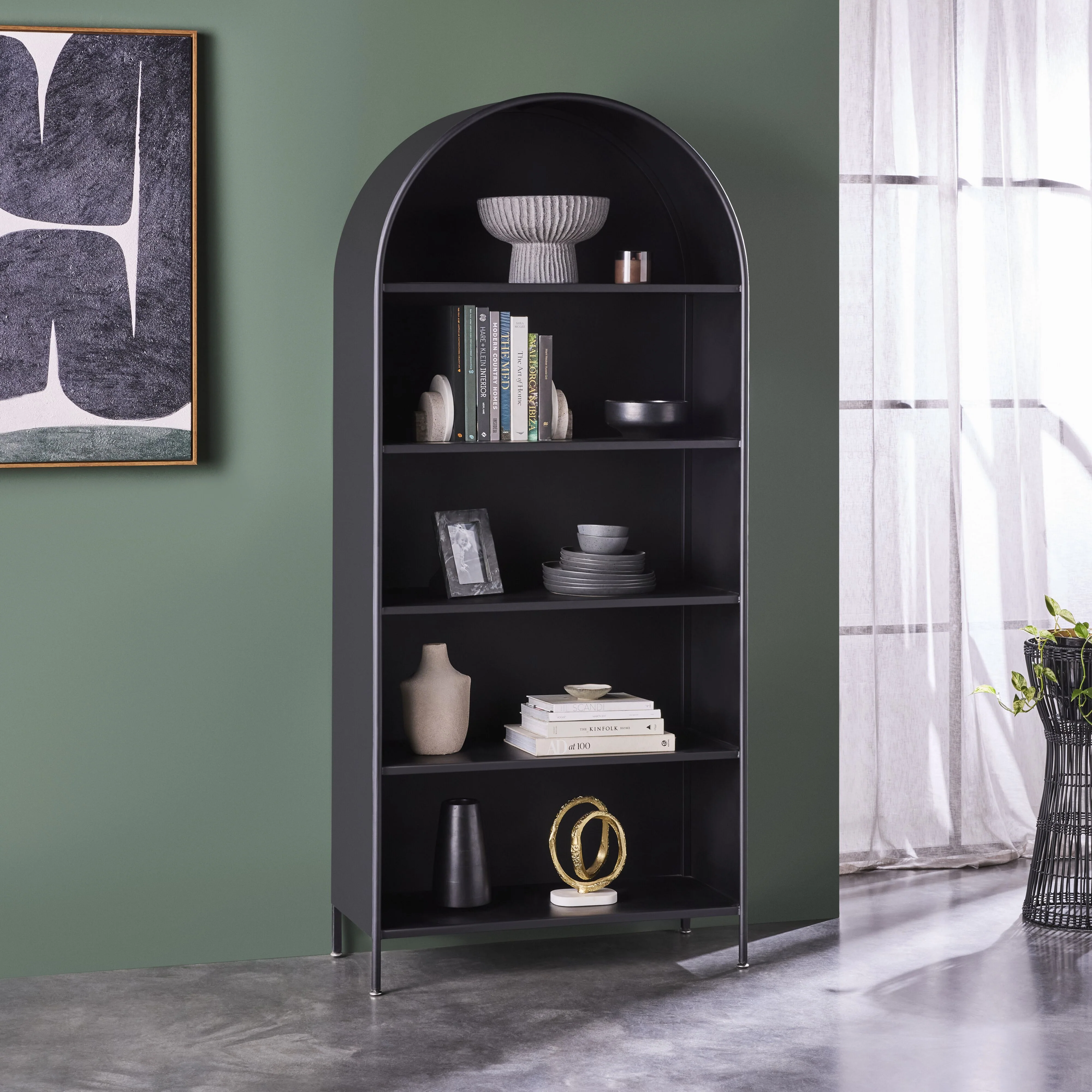 Nero Arched Bookshelf - Image 8