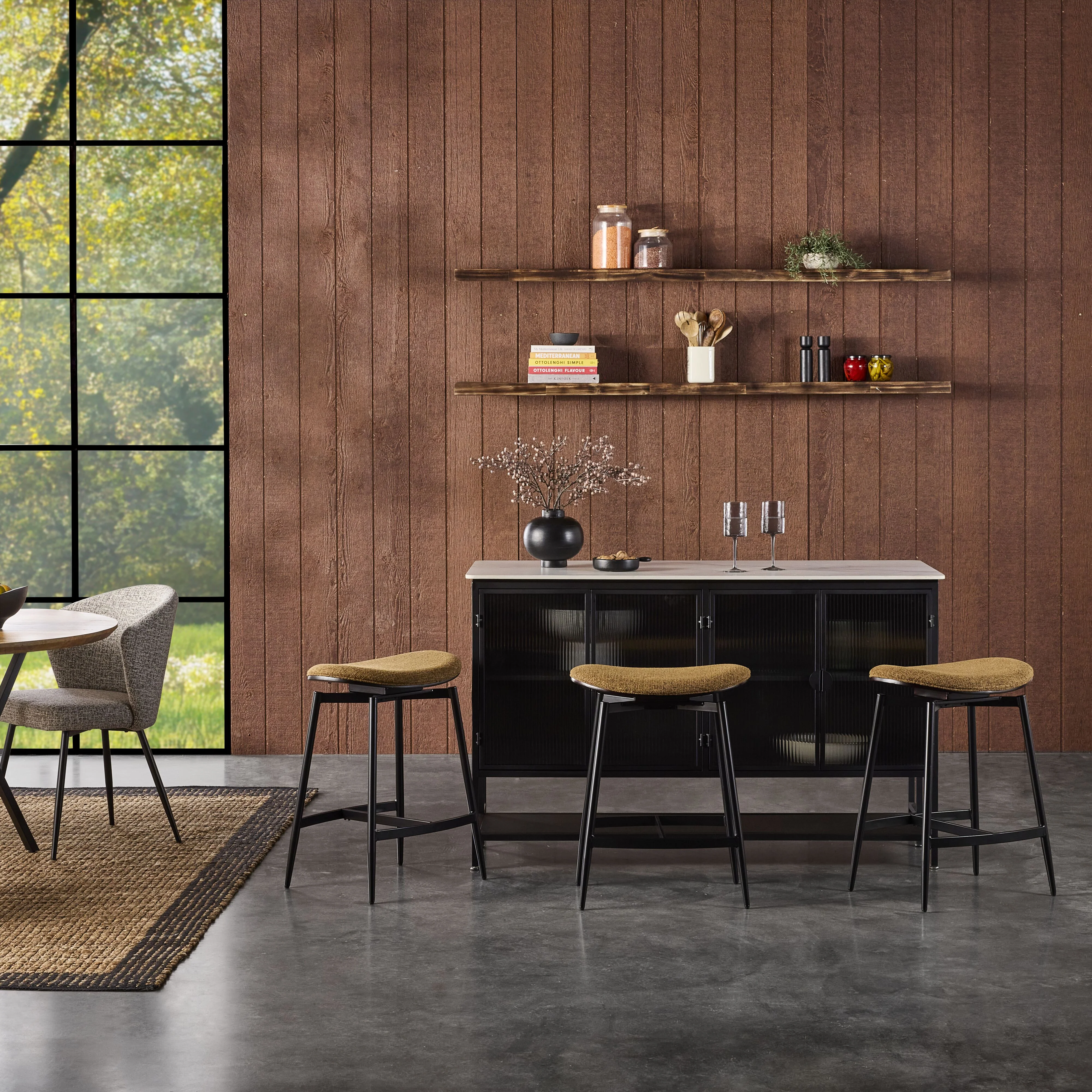 Nero Kitchen Island Bench Black 150cm - Image 13