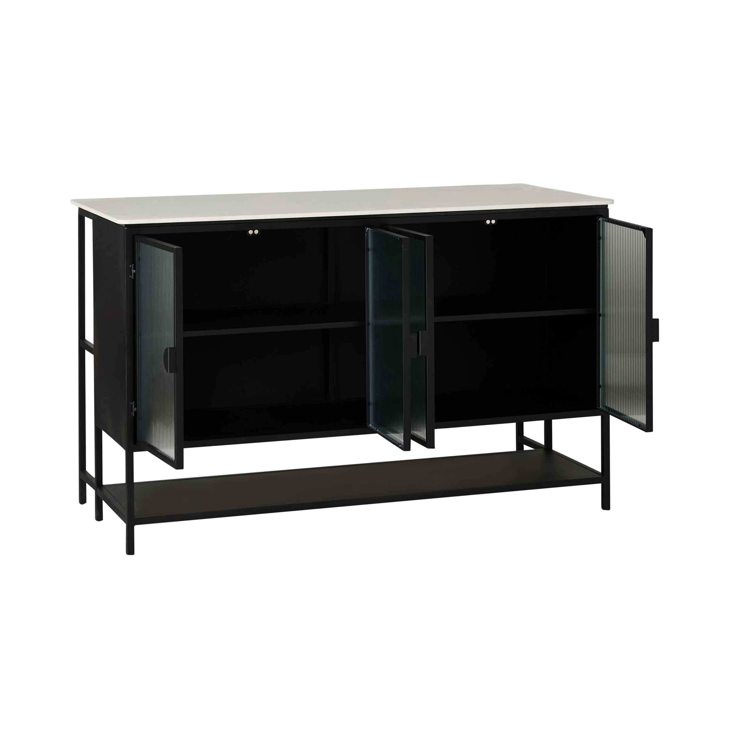 Nero Kitchen Island Bench Black 150cm - Image 3