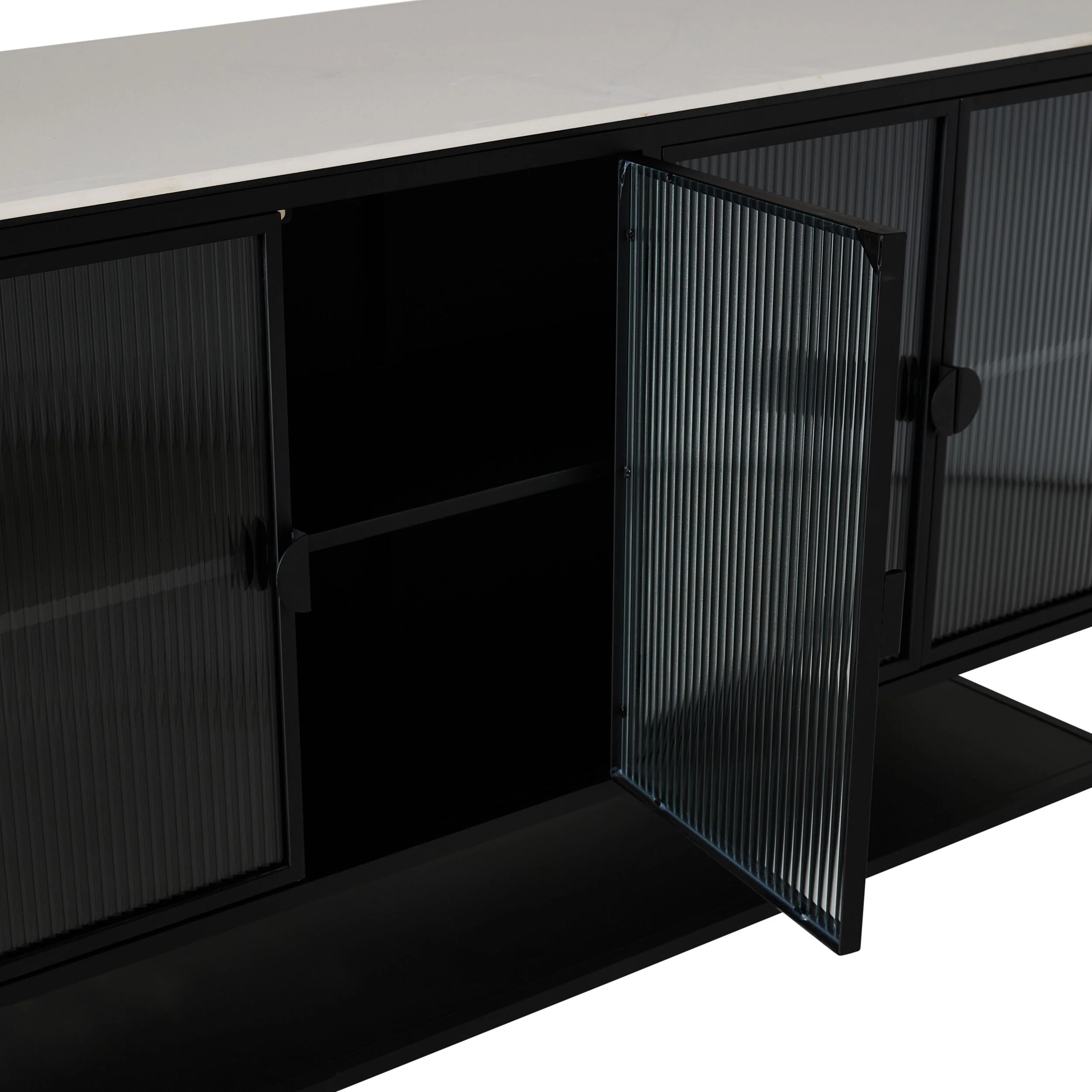 Nero Kitchen Island Bench Black 150cm - Image 8