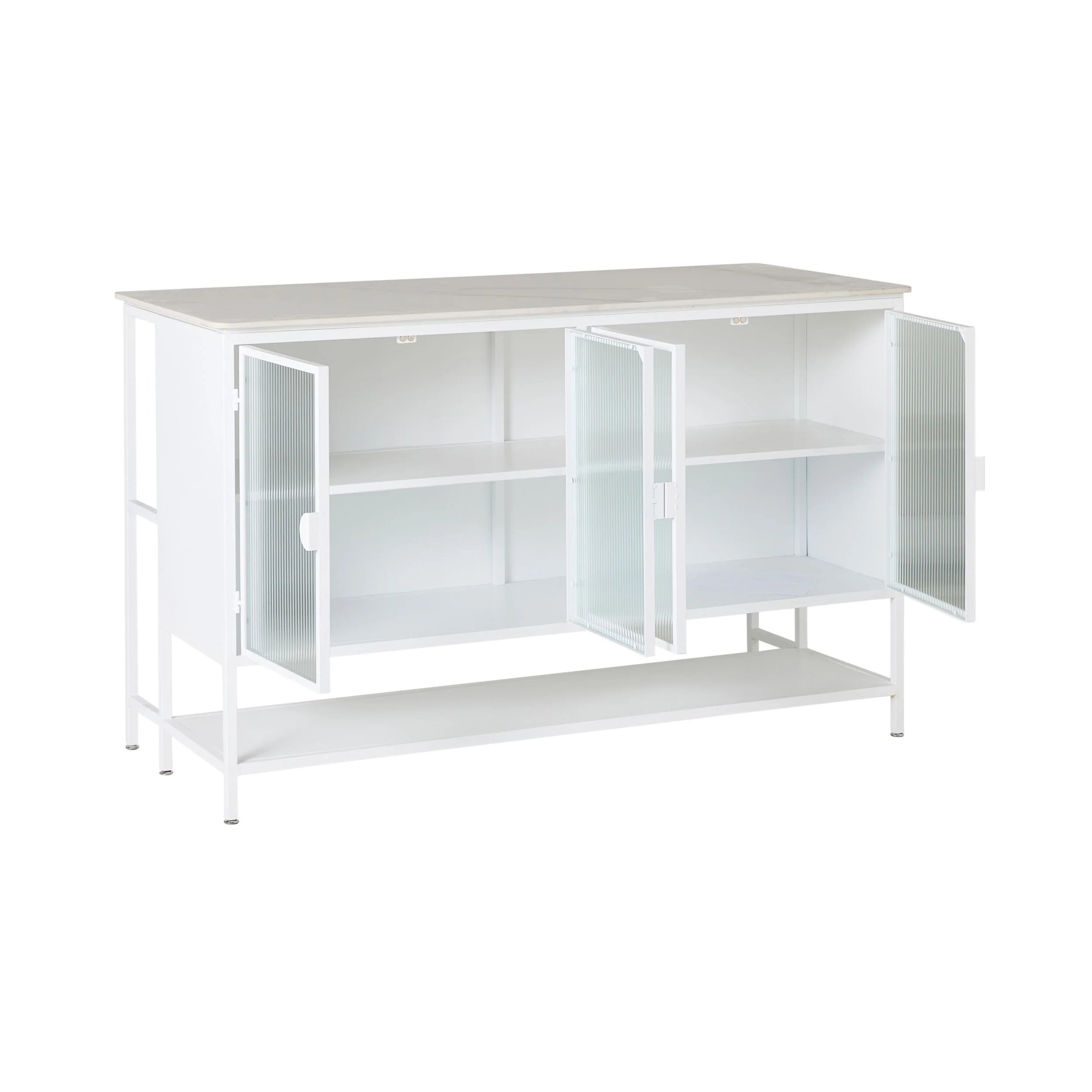 Nero Kitchen Island Bench White 150cm - Image 3
