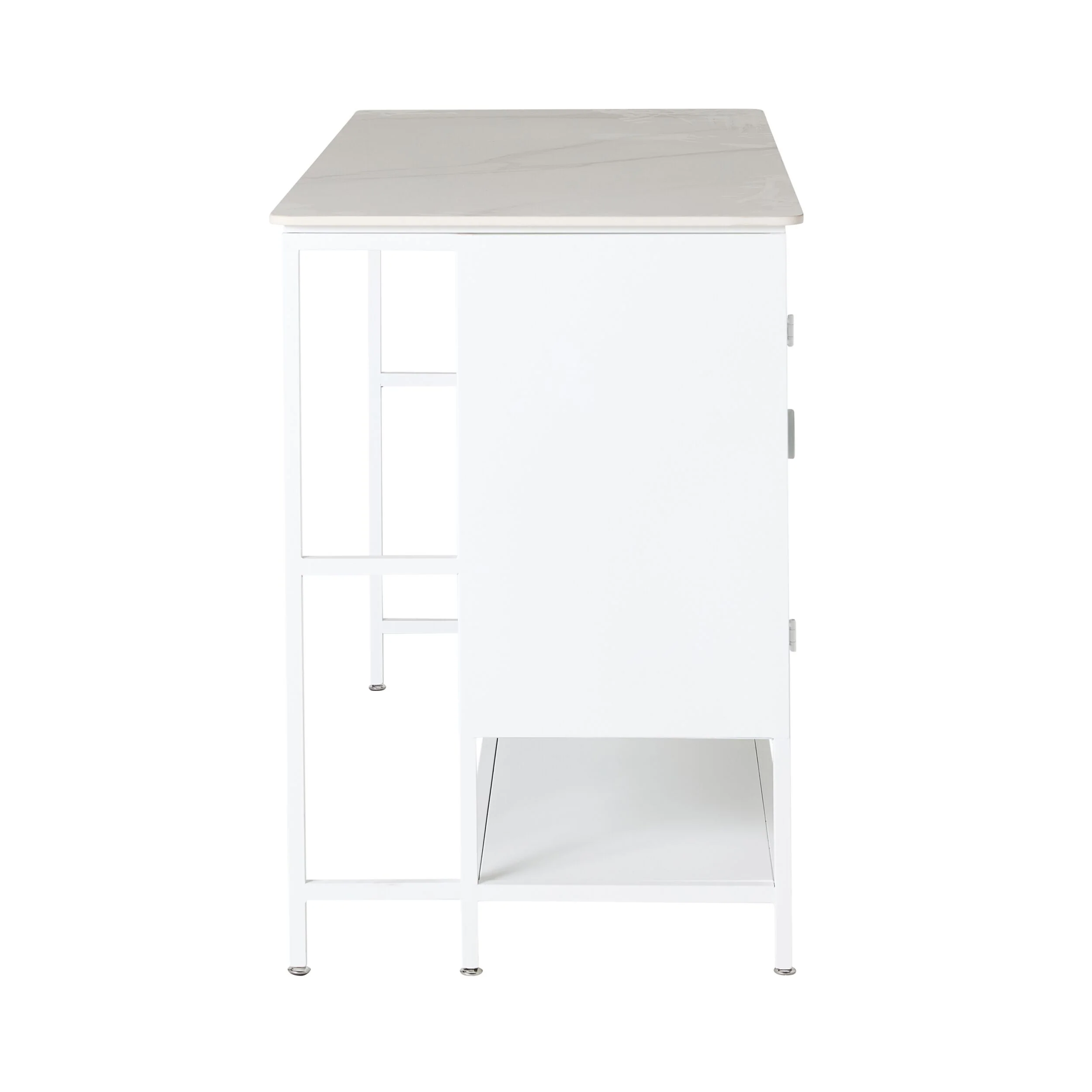 Nero Kitchen Island Bench White 150cm - Image 4