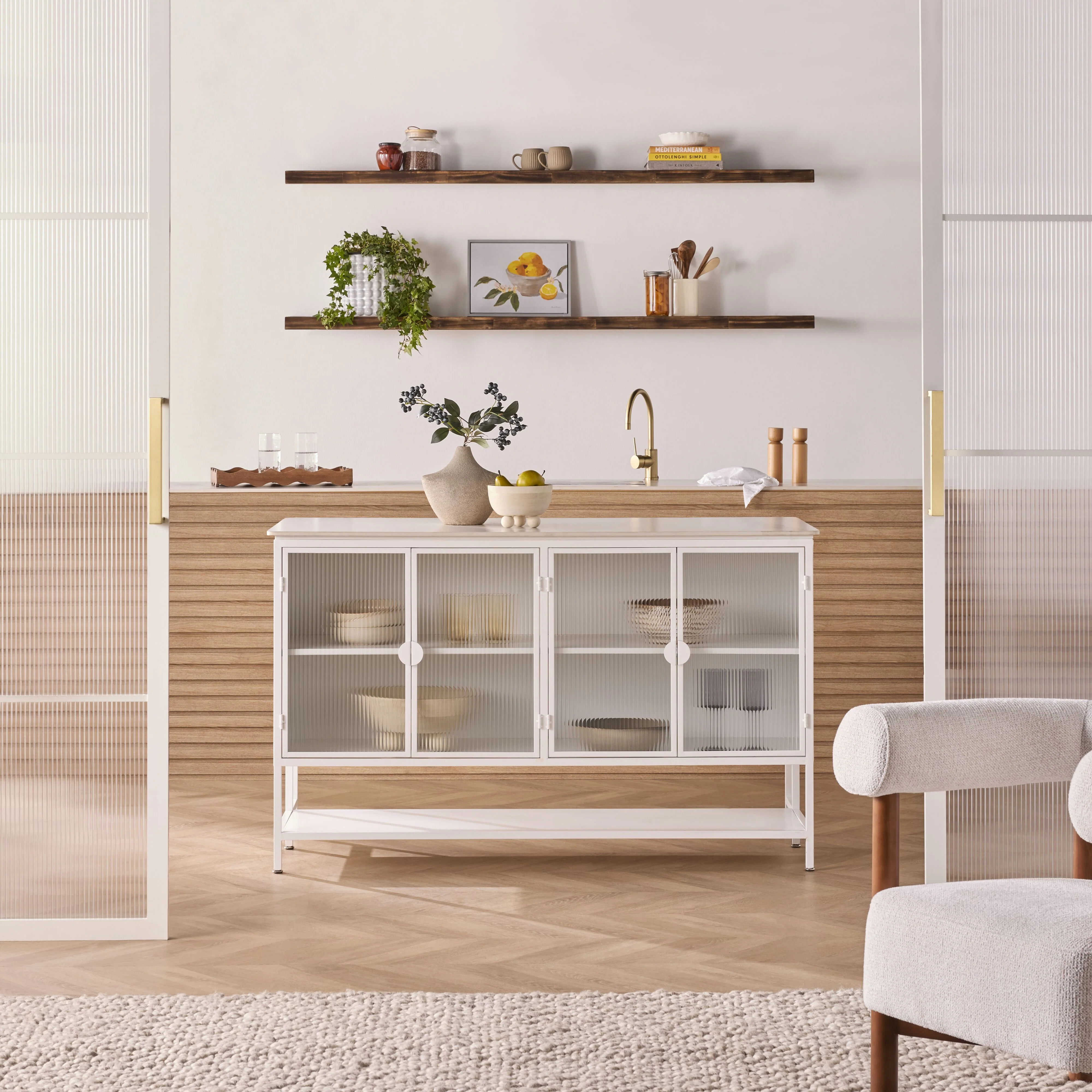 Nero Kitchen Island Bench White 150cm - Image 9