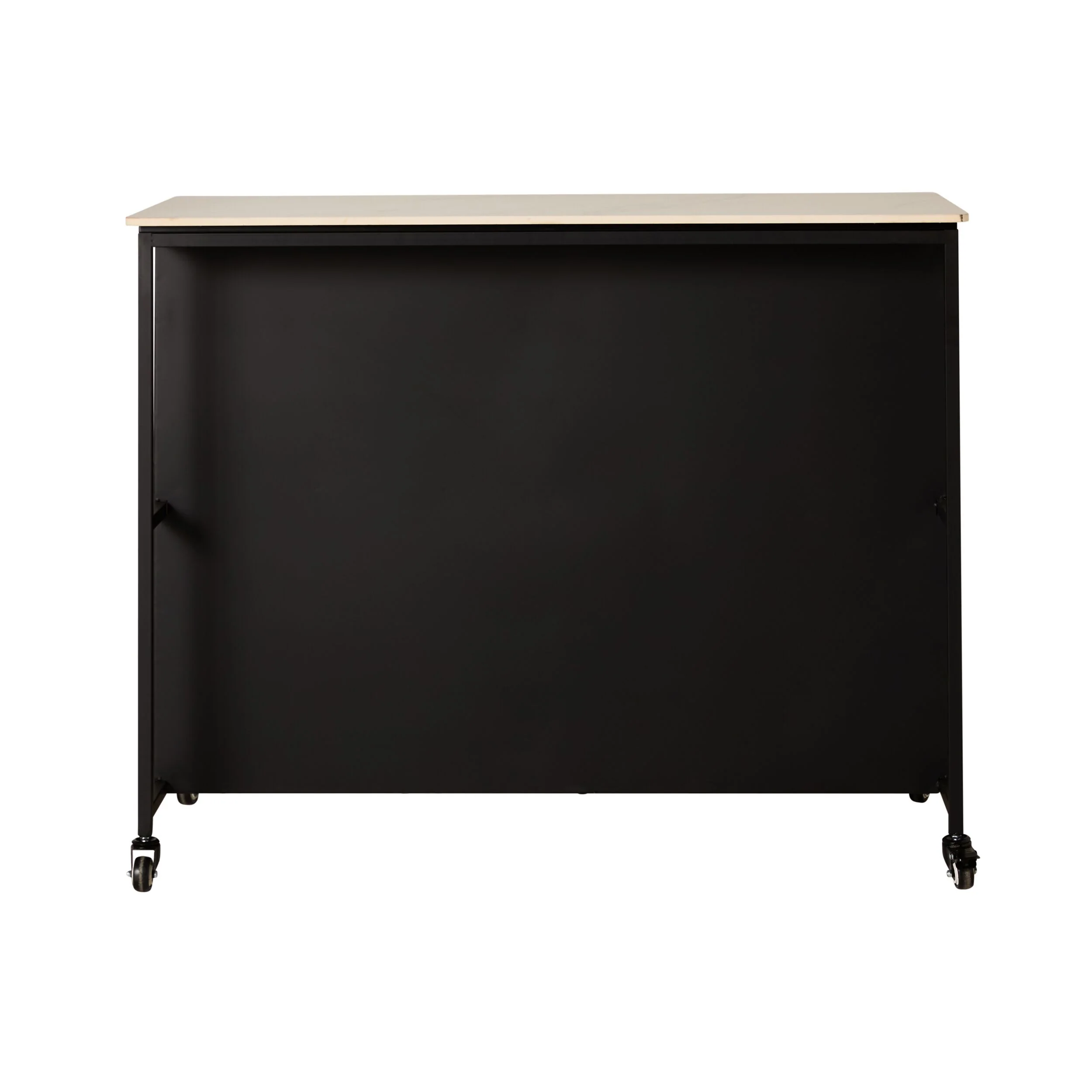 Nero Kitchen Island Bench with Drawer Black 120cm - Image 5