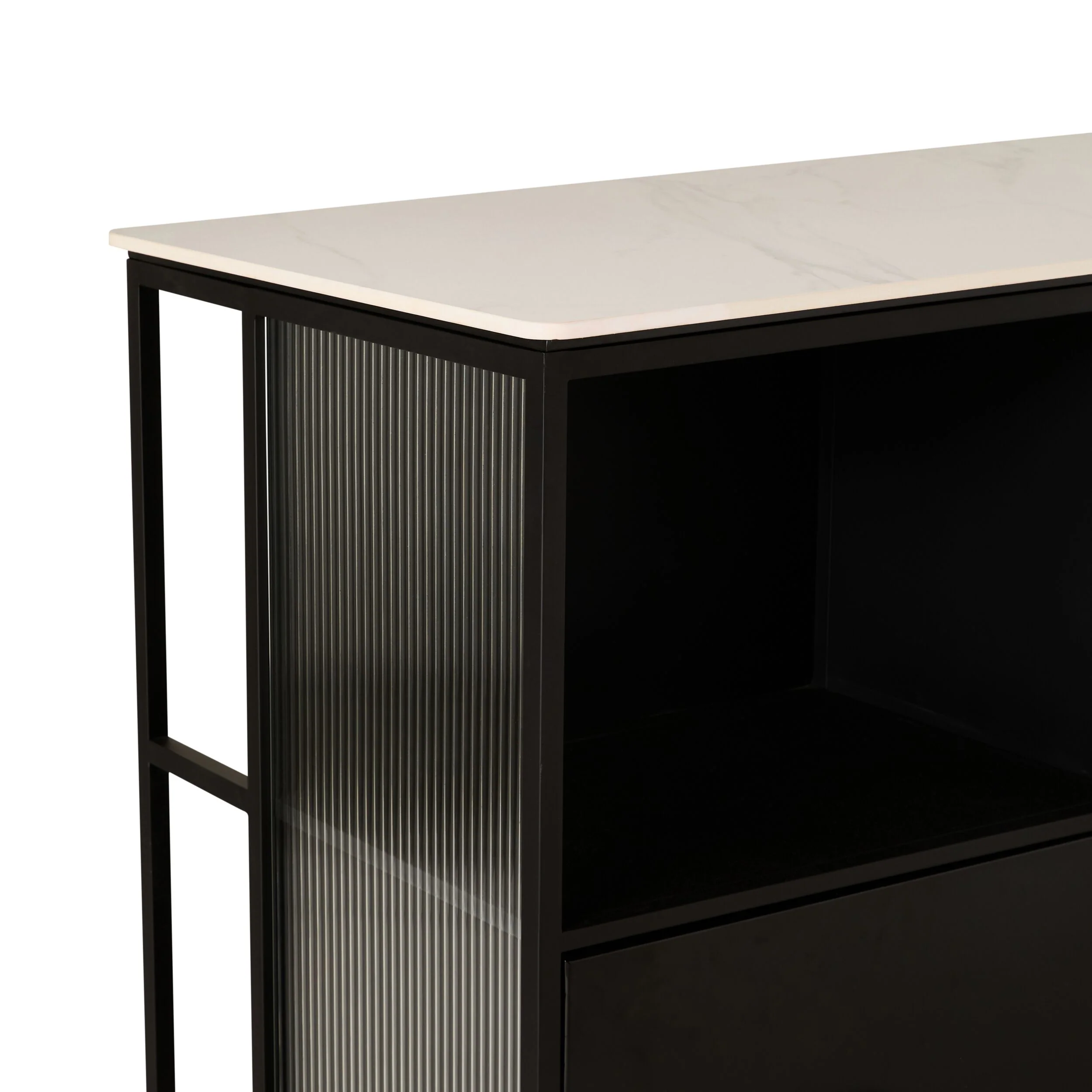 Nero Kitchen Island Bench with Drawer Black 120cm - Image 6