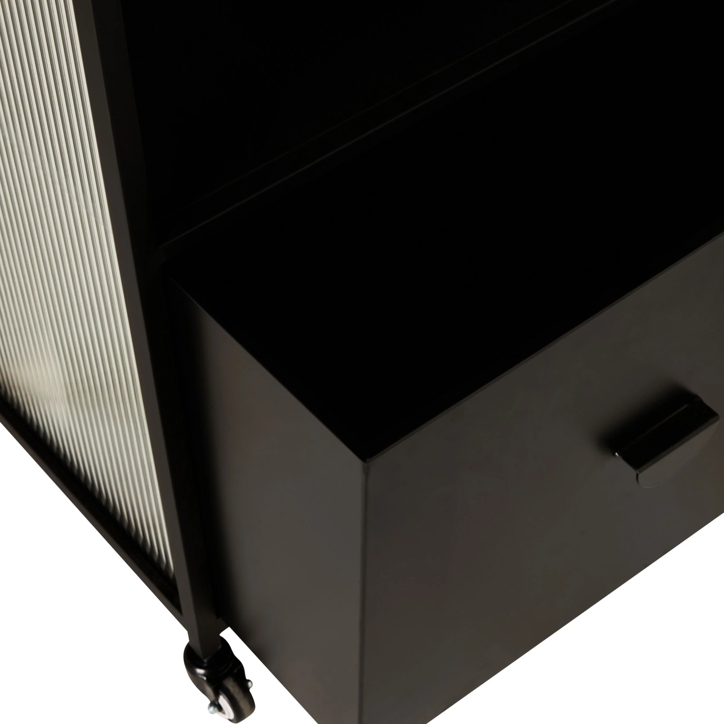 Nero Kitchen Island Bench with Drawer Black 120cm - Image 8
