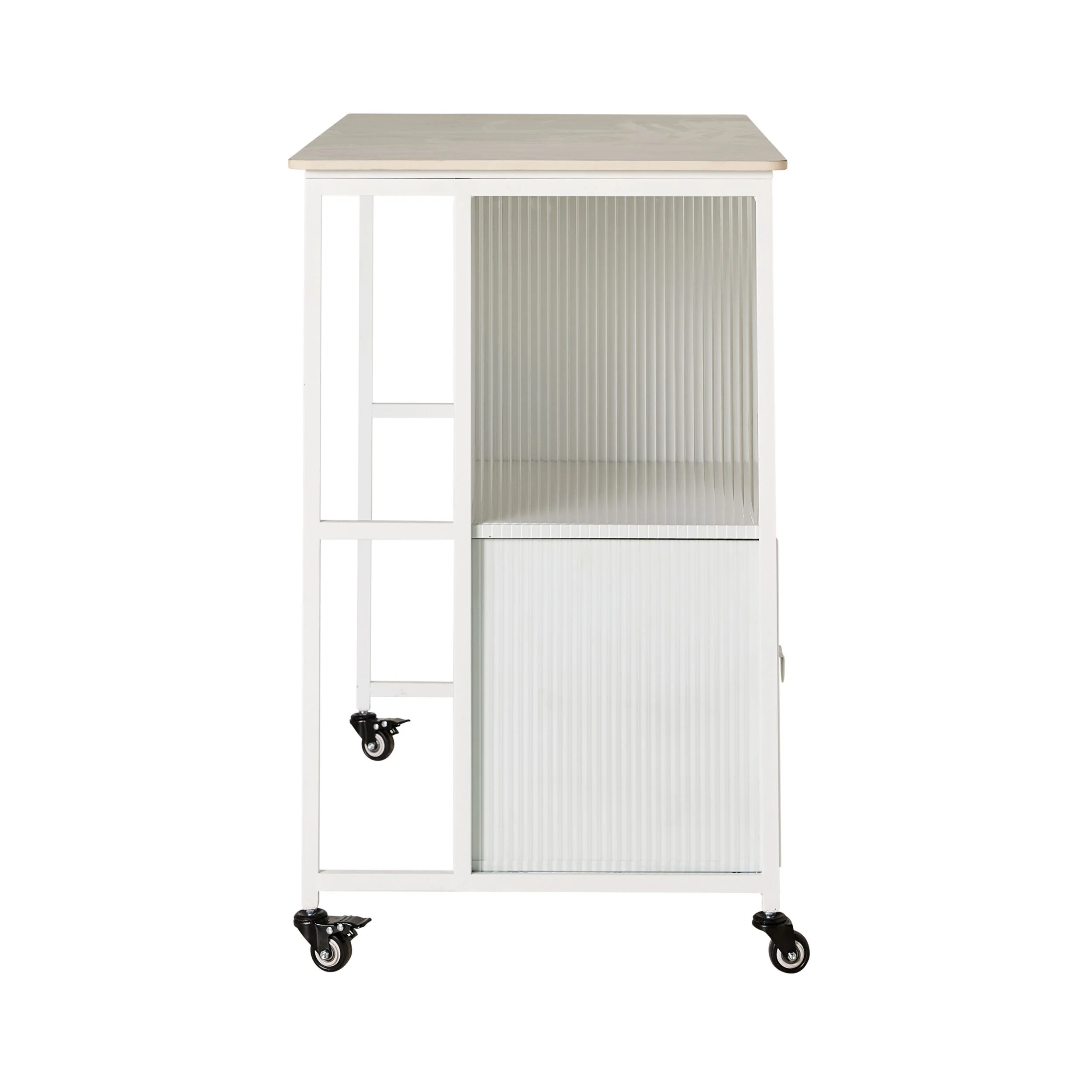 Nero Kitchen Island Bench with Drawer White 120cm - Image 4